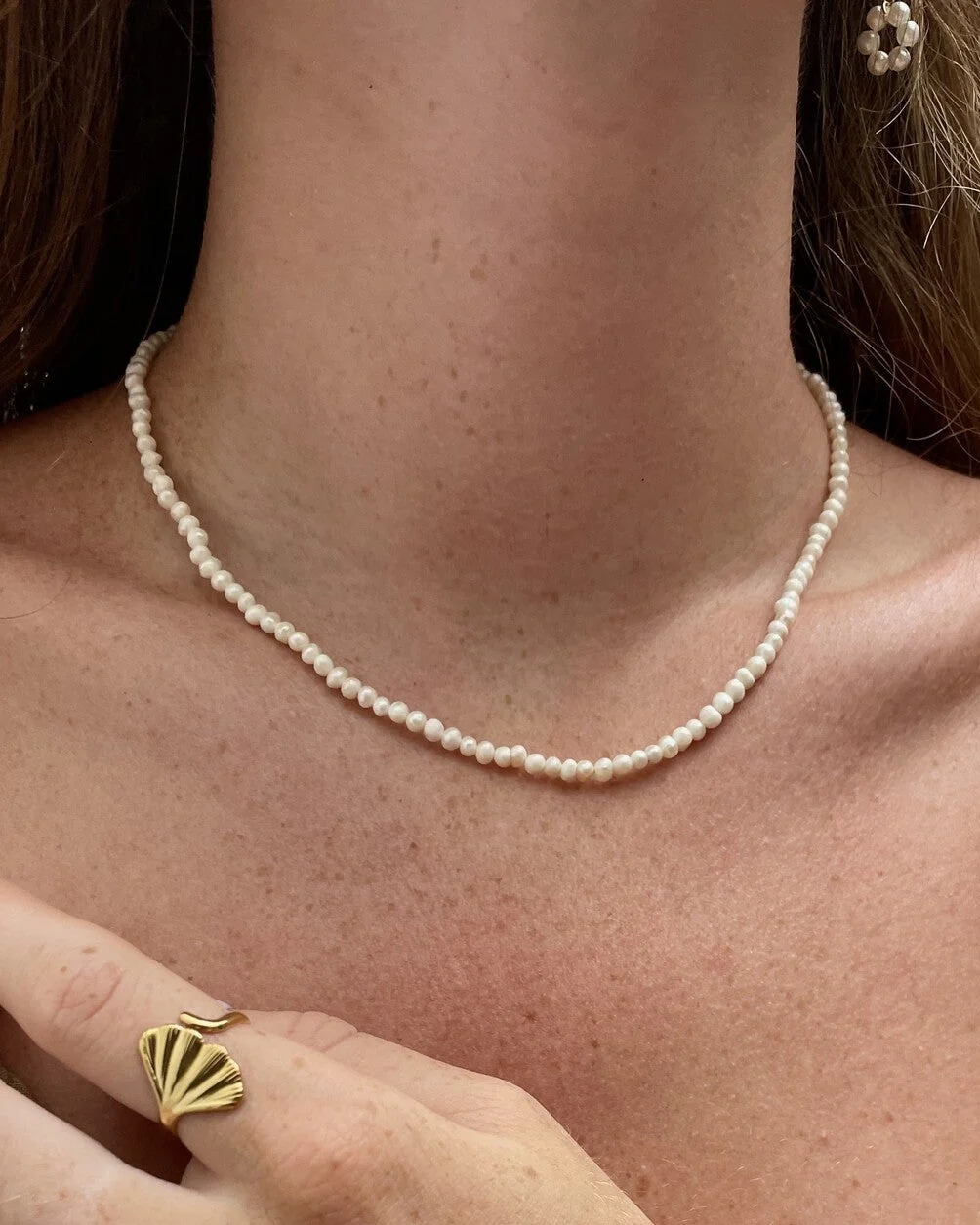 100% Real Fresh Water Pearl - Collier - Acier inoxydable - Image 3