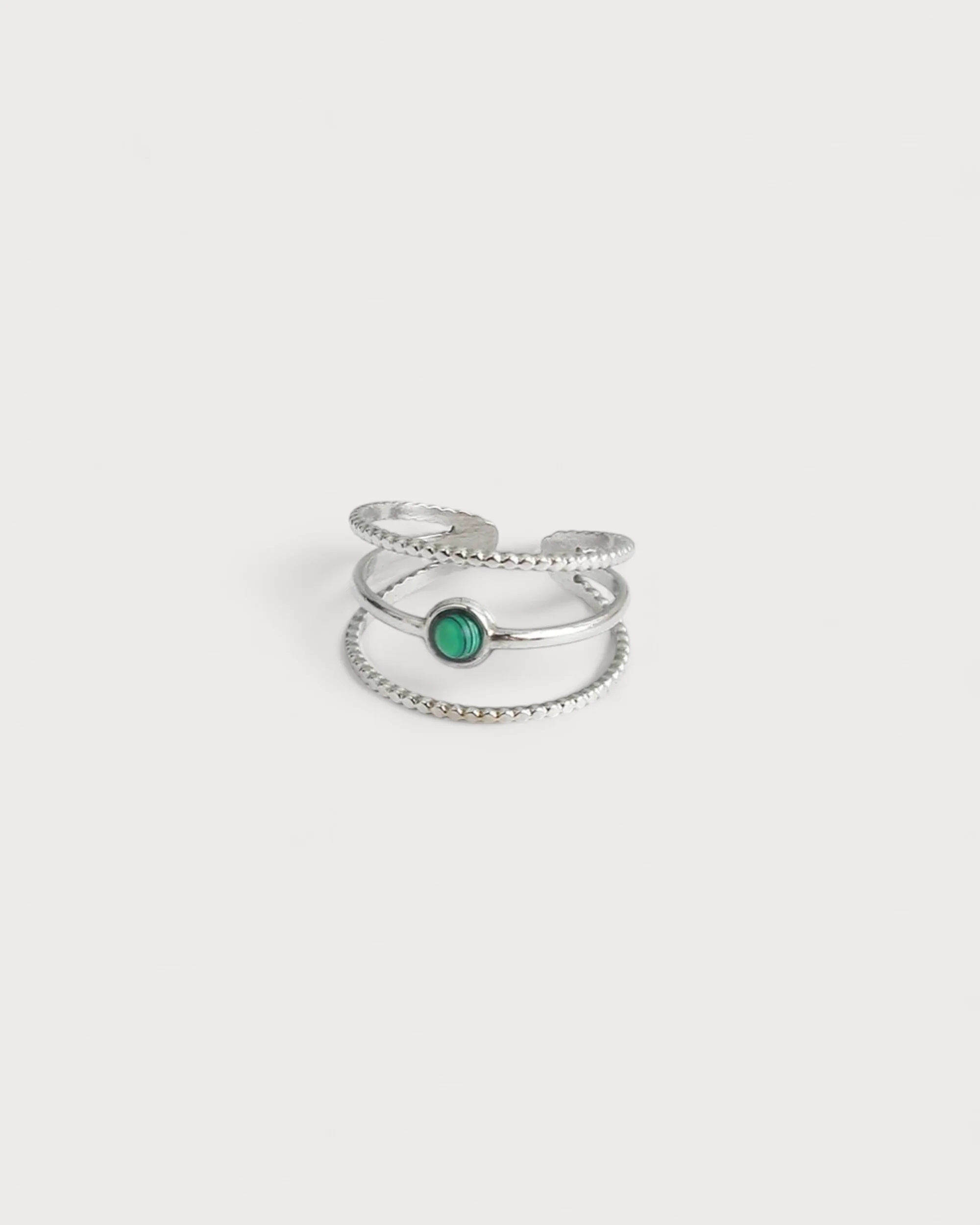 Aarya - Bague - Pierre naturelle - Acier inoxydable - Ajustable - Image 10