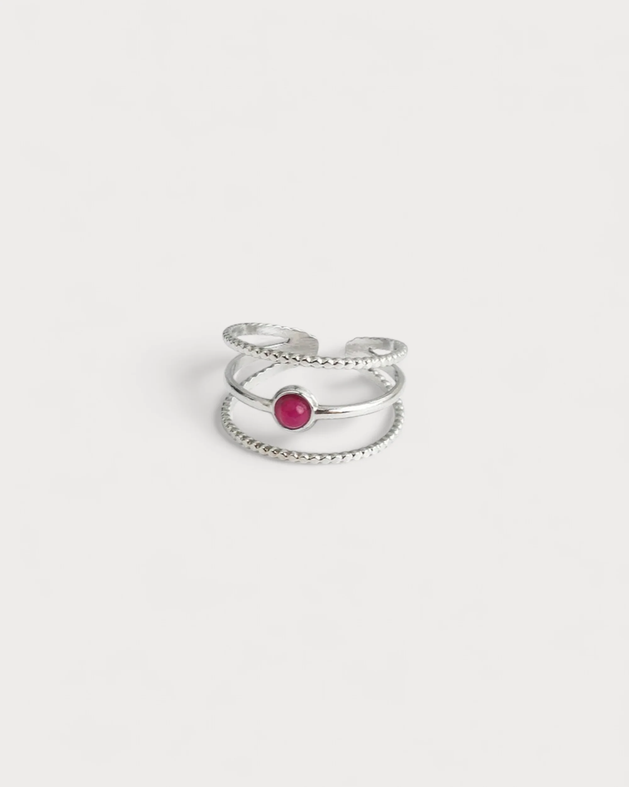 Aarya - Bague - Pierre naturelle - Acier inoxydable - Ajustable - Image 12