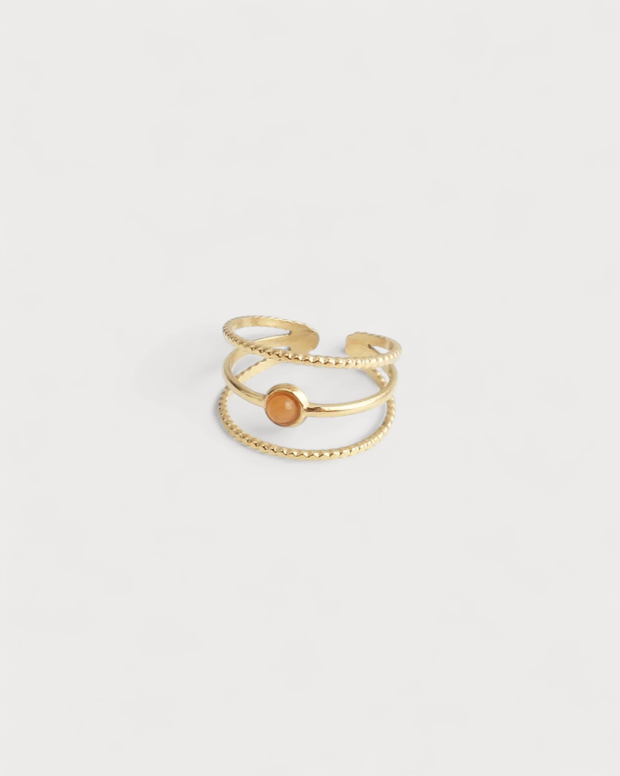 Aarya - Bague - Pierre naturelle - Acier inoxydable - Ajustable - Image 7
