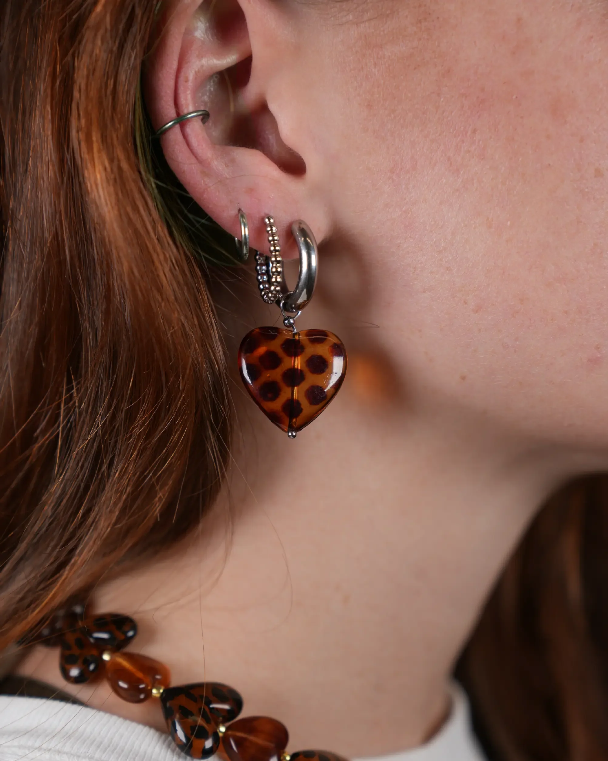 Ambre - Boucles d'oreilles - Acier inoxydable - Image 4
