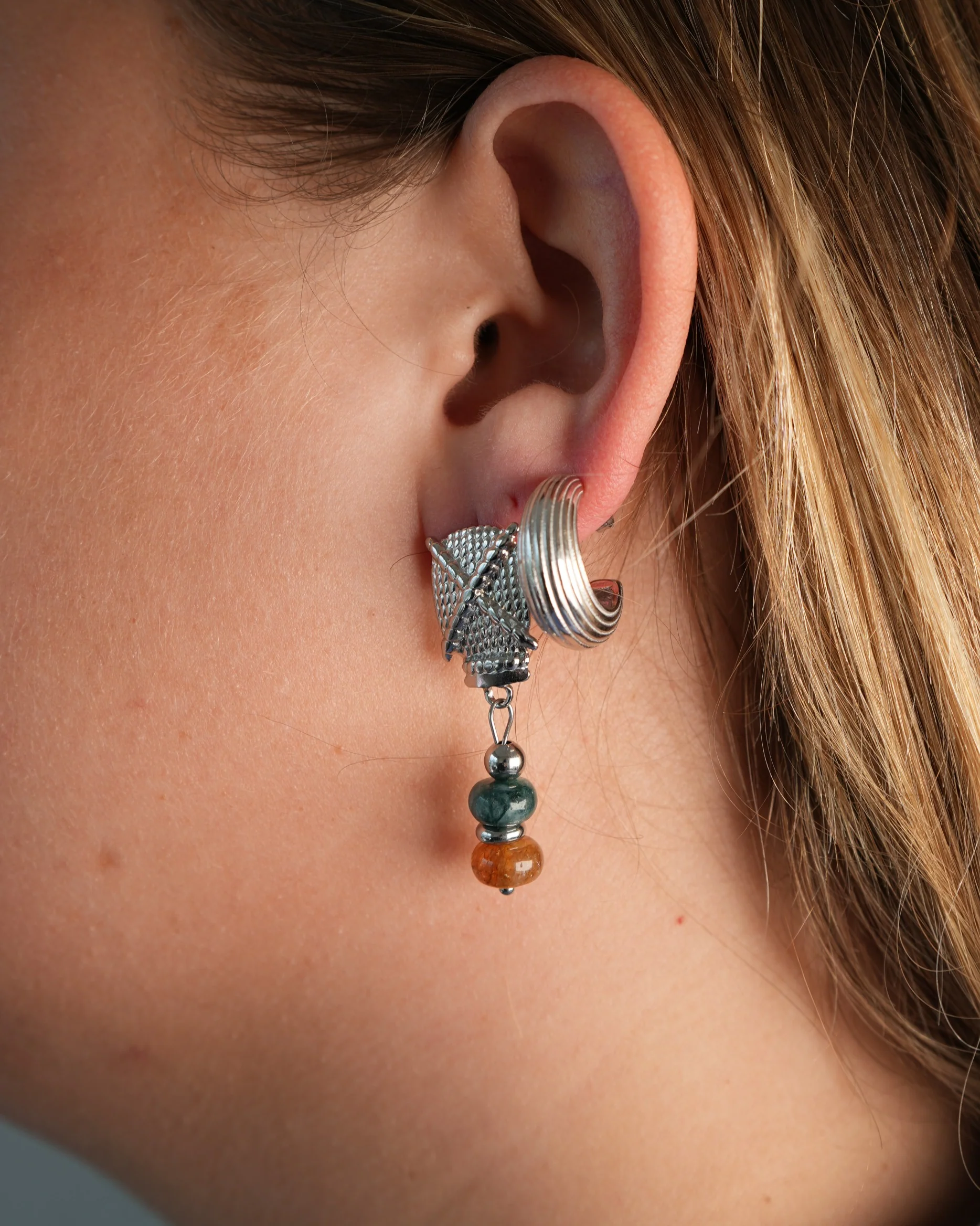 Annete - Boucles d'oreilles - Notbranded - Acier inoxydable - Image 9