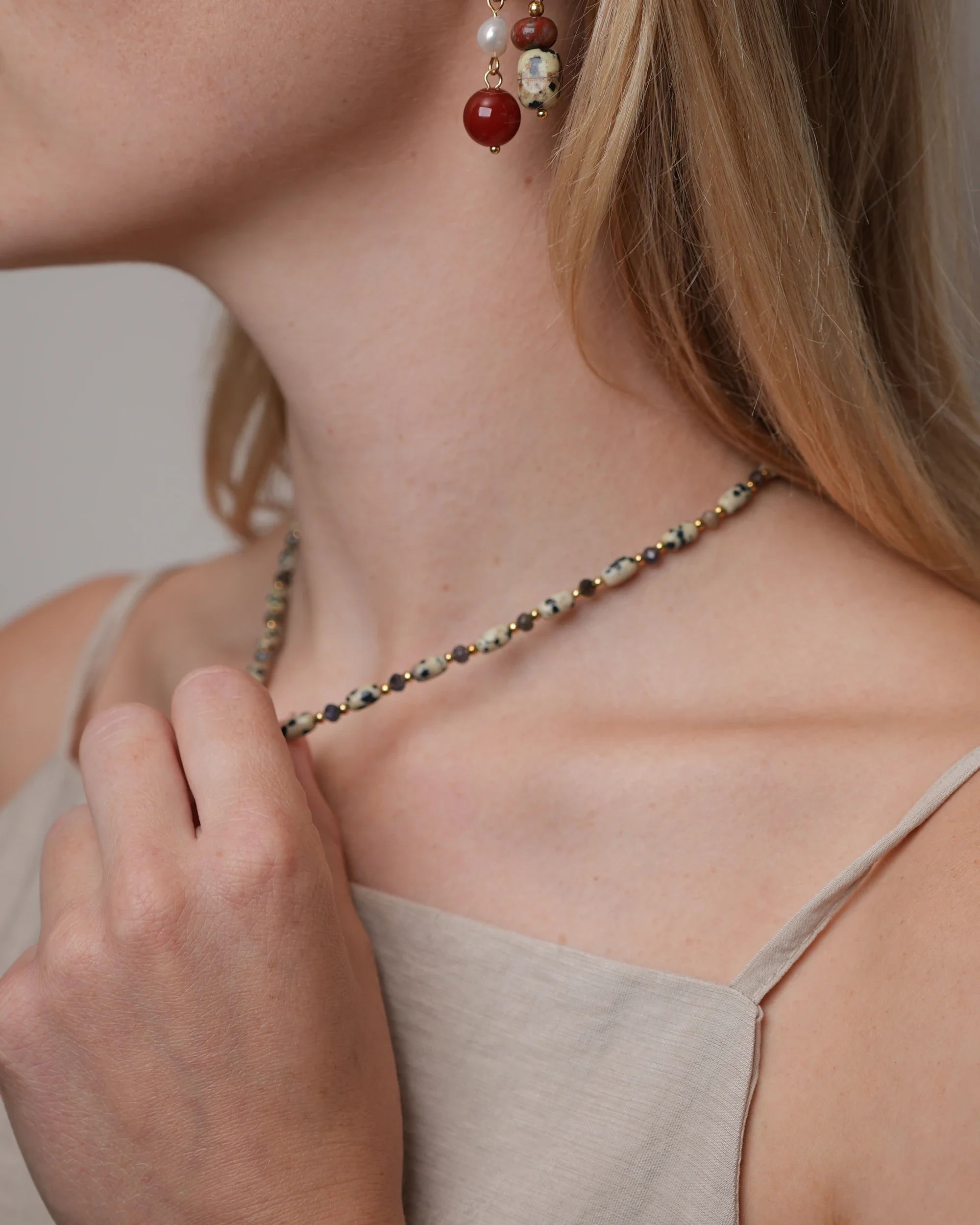 Avielle - Collier - Pierre naturelle - Acier inoxydable - Image 2