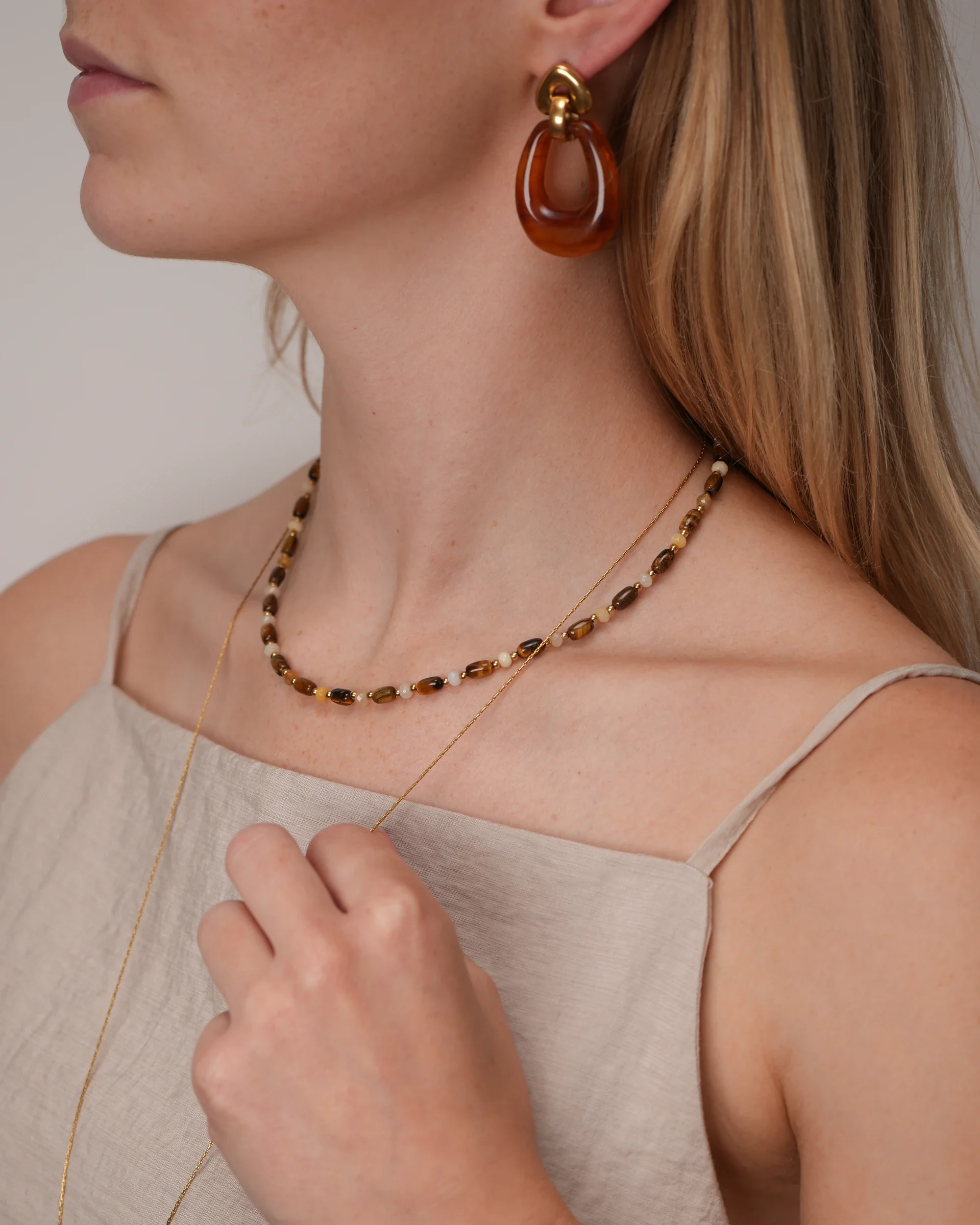 Avielle - Collier - Pierre naturelle - Acier inoxydable - Image 5
