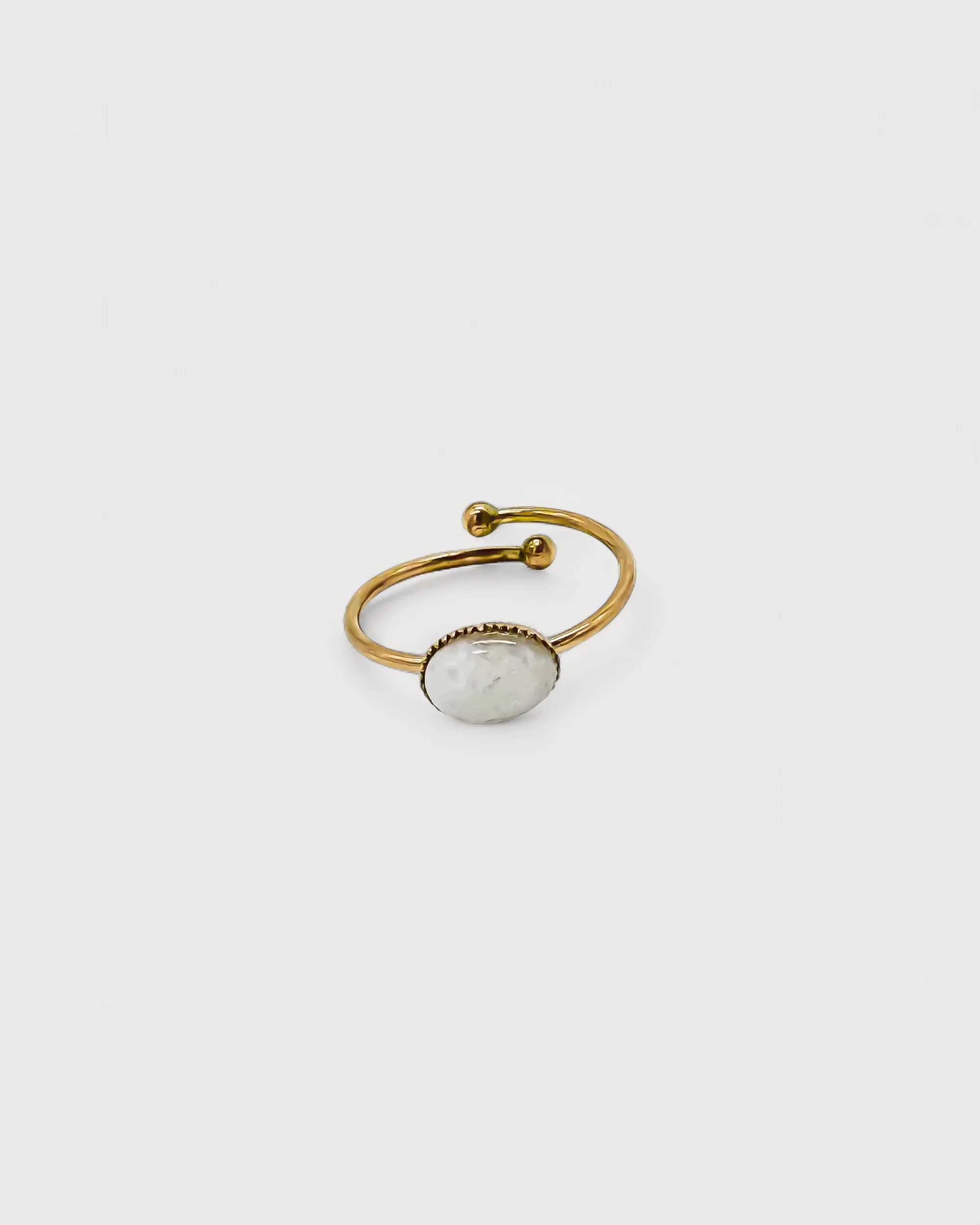 Bea - Bague - Pierre naturelle - Acier inoxydable - Ajustable - Image 3