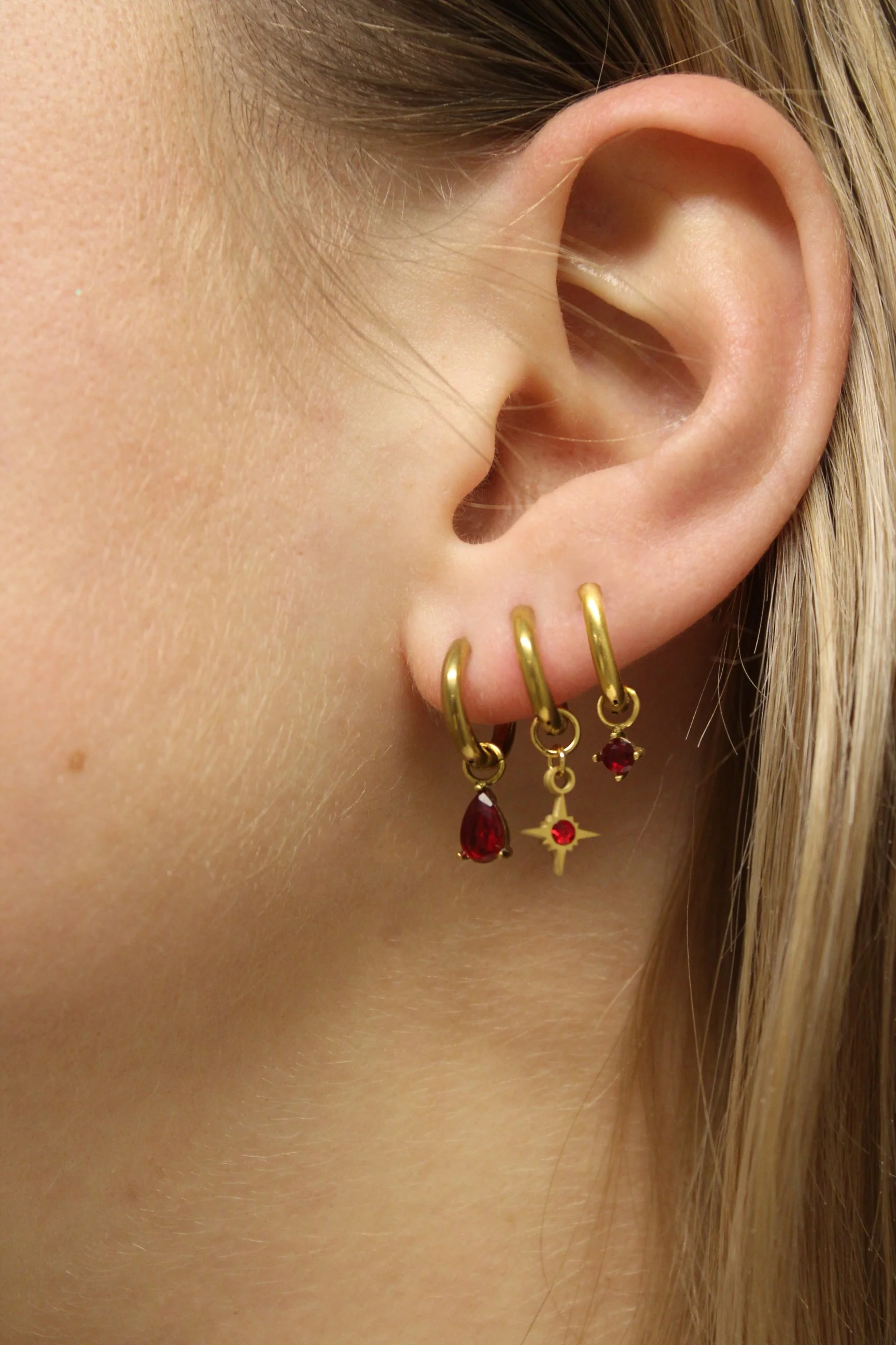 Birthstonebox - Boucles d’oreilles – Set – Acier inoxydable - Image 2