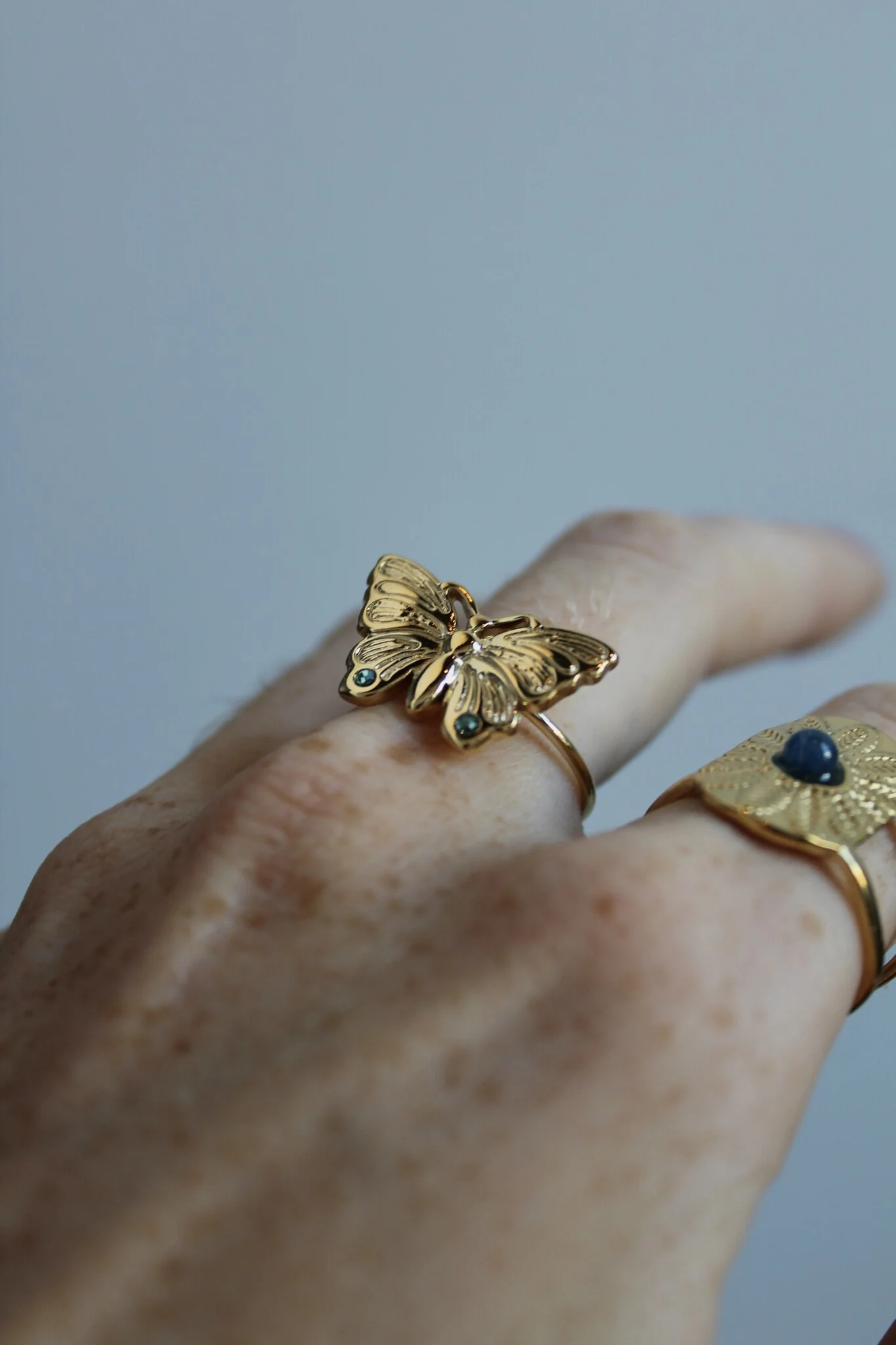Butterfly - Bague - Acier inoxydable - Ajustable - Image 4