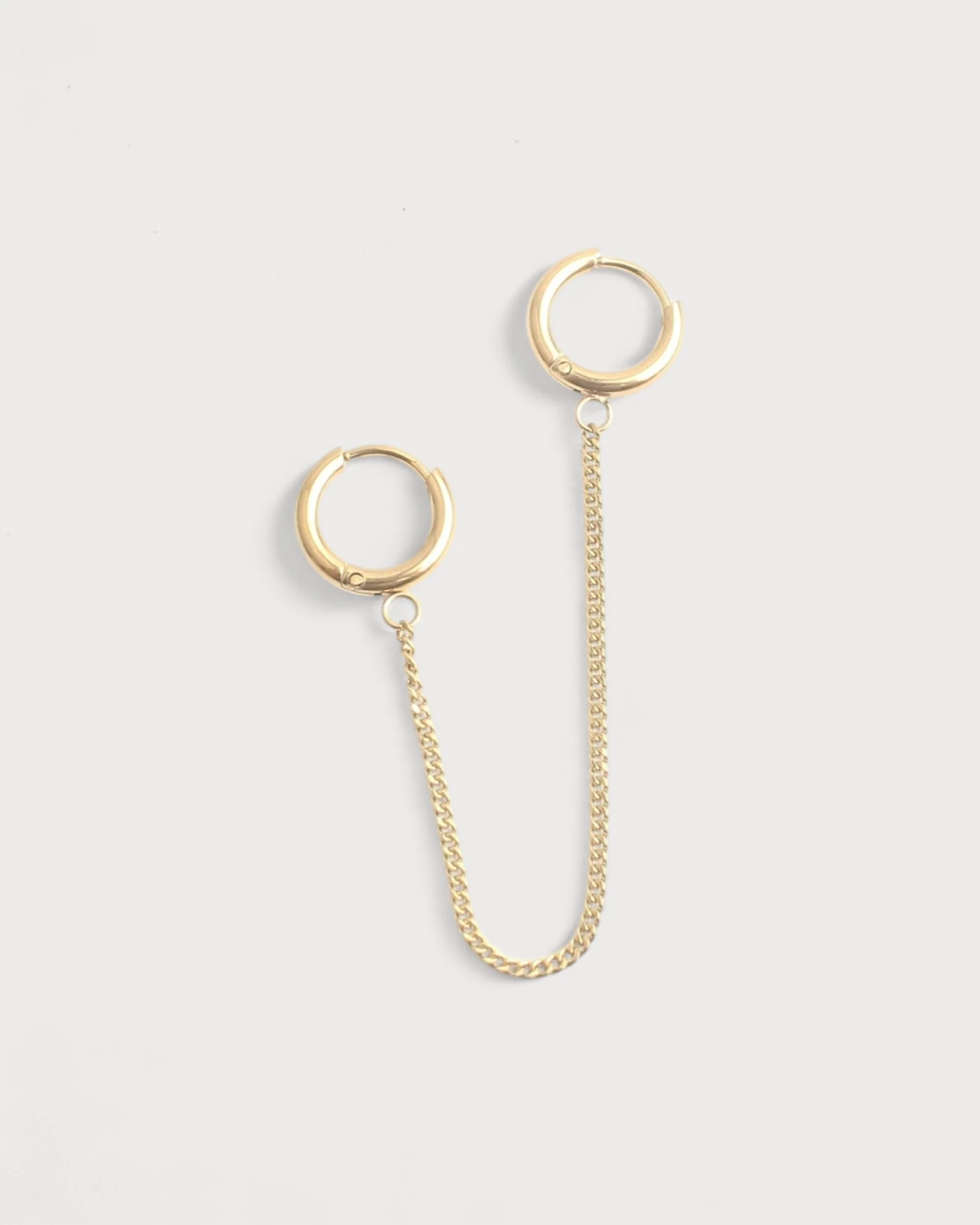 Chain - Double boucle d'oreille - Acier inoxydable