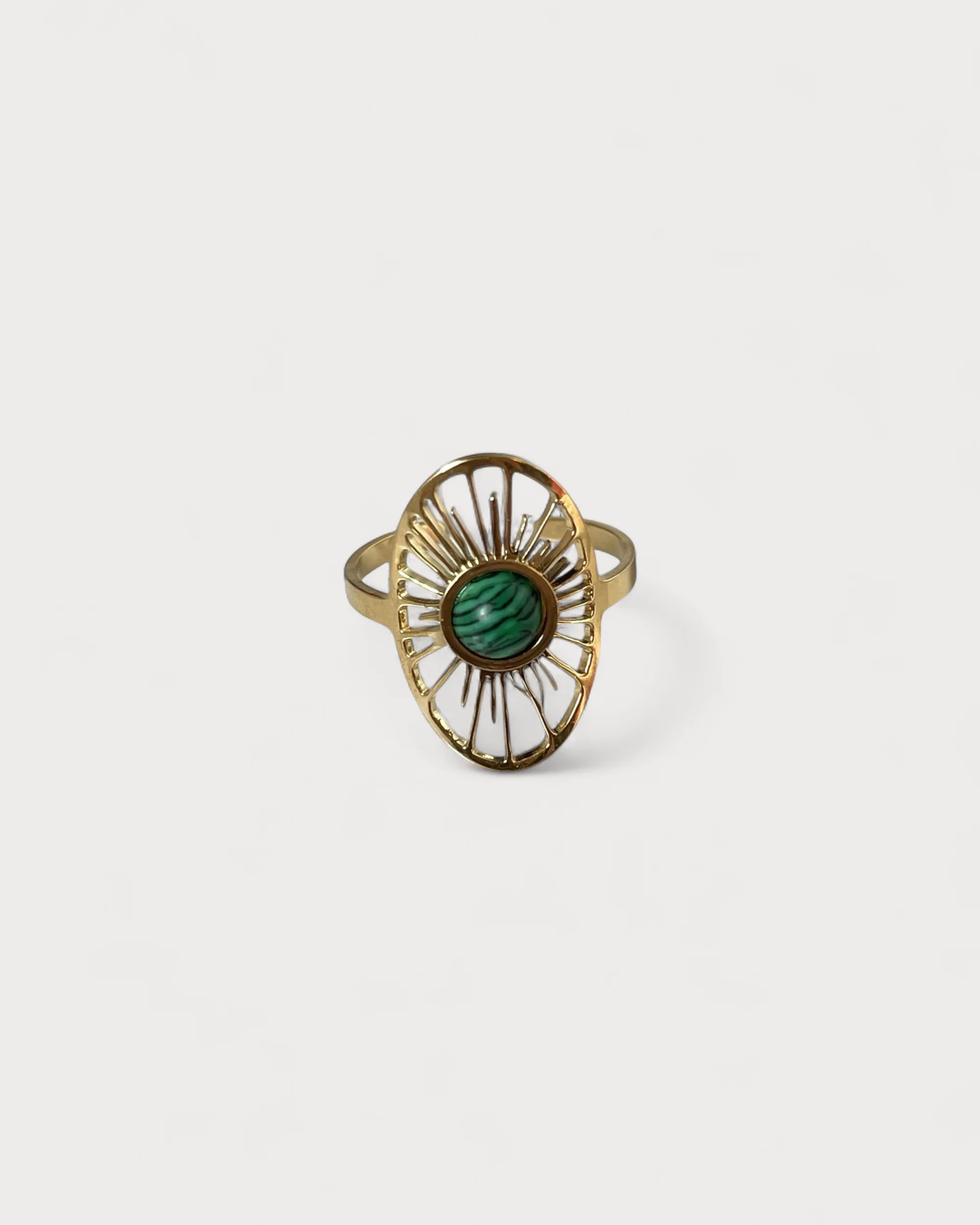 Claudia - Bague - Pierre naturelle - Acier inoxydable - Ajustable - Image 7
