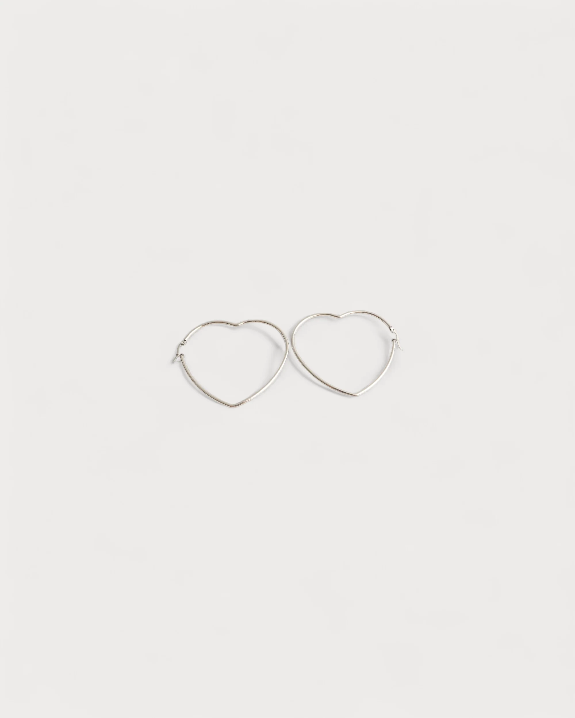 Créoles Cœur - Boucles d'oreilles - Acier inoxydable - Image 10
