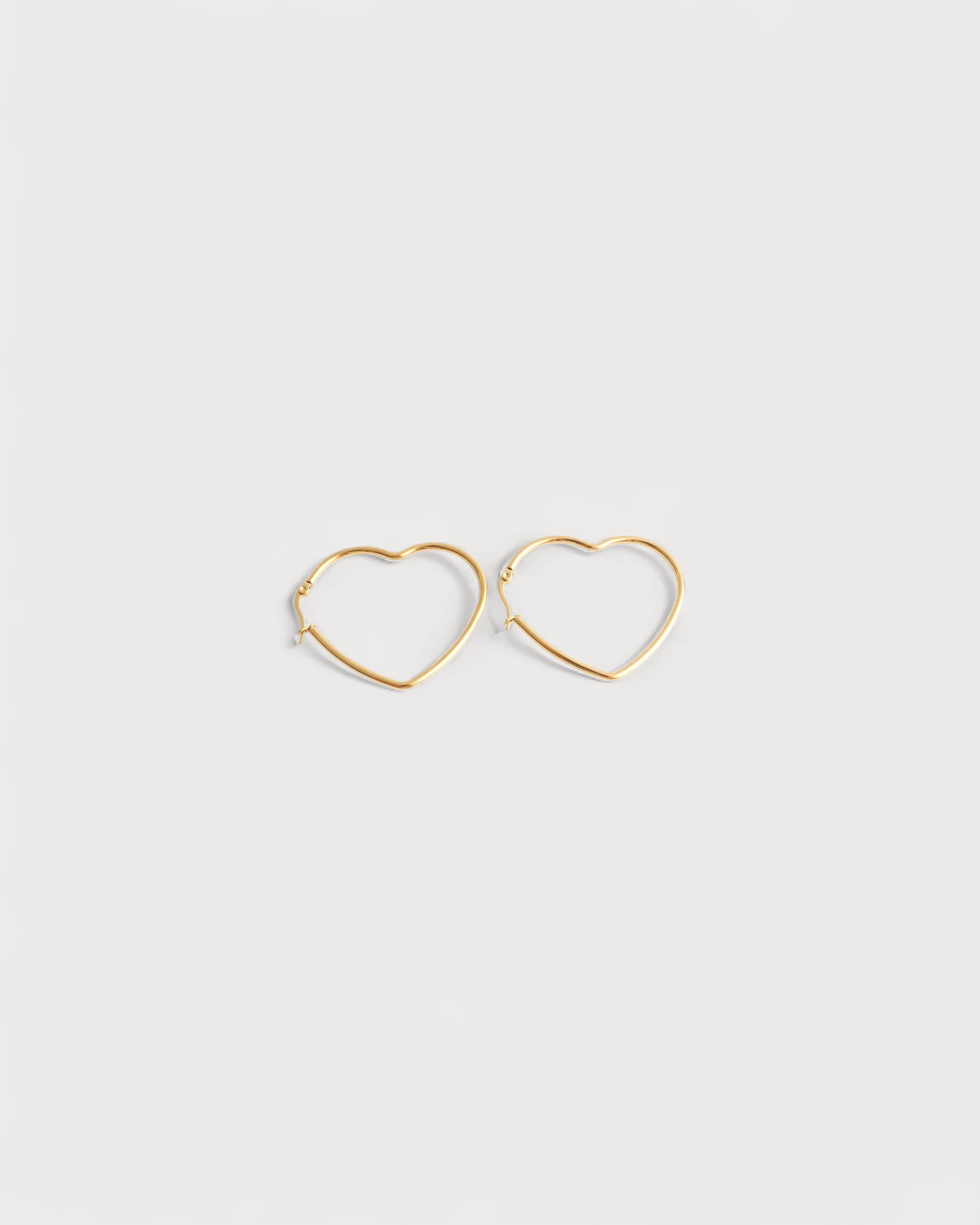 Créoles Cœur - Boucles d'oreilles - Acier inoxydable - Image 5
