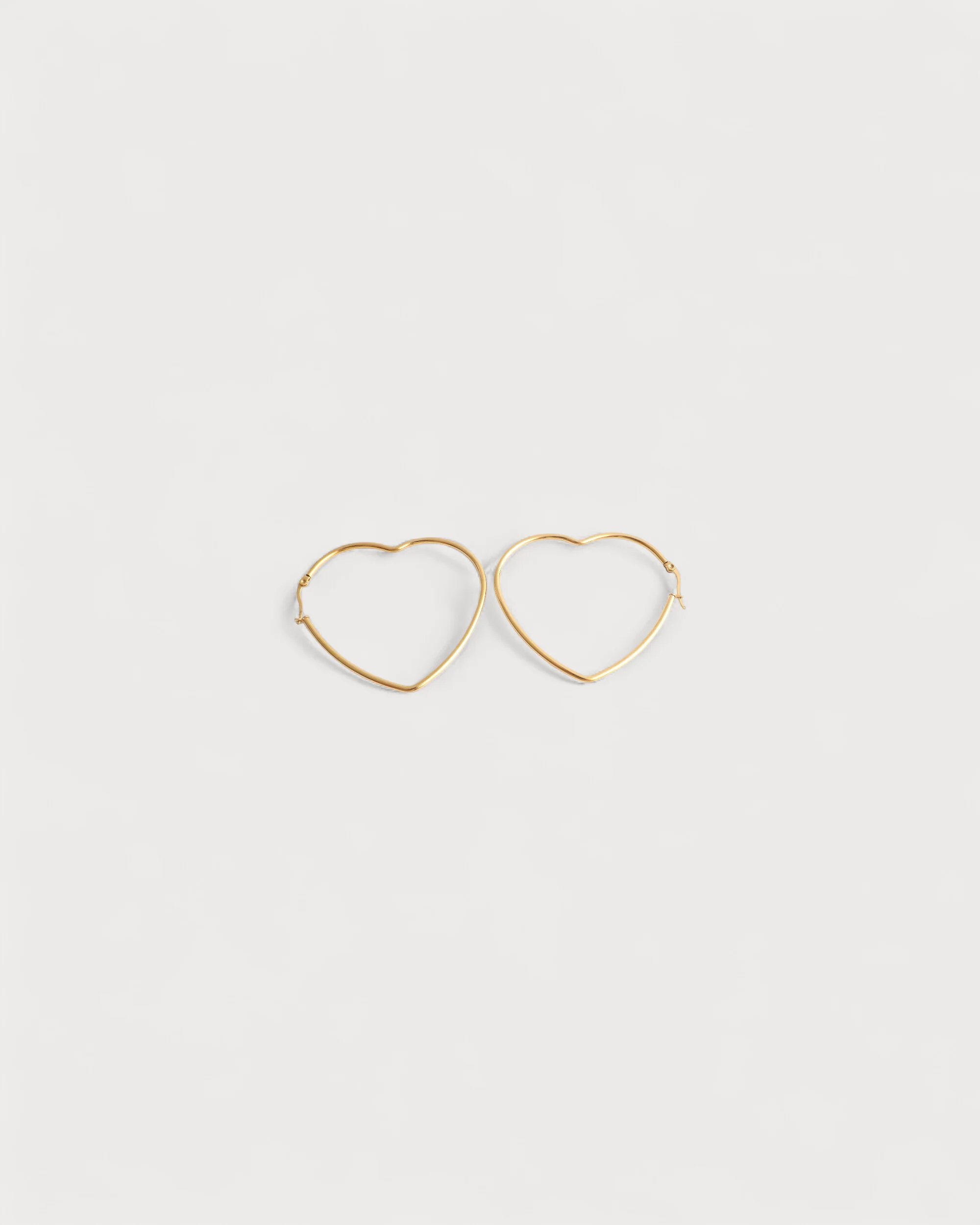 Créoles Cœur - Boucles d'oreilles - Acier inoxydable - Image 7