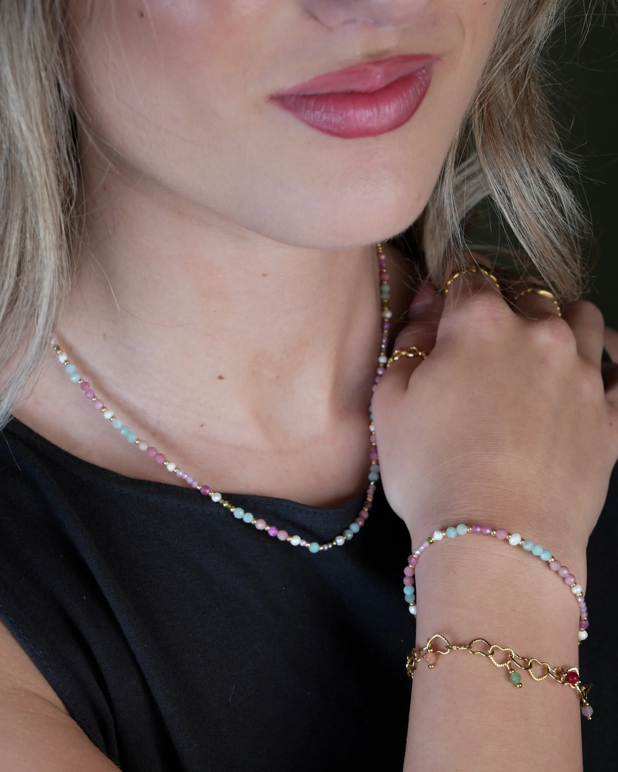 Diona - Collier - Pierre naturelle - Acier inoxydable - Image 2