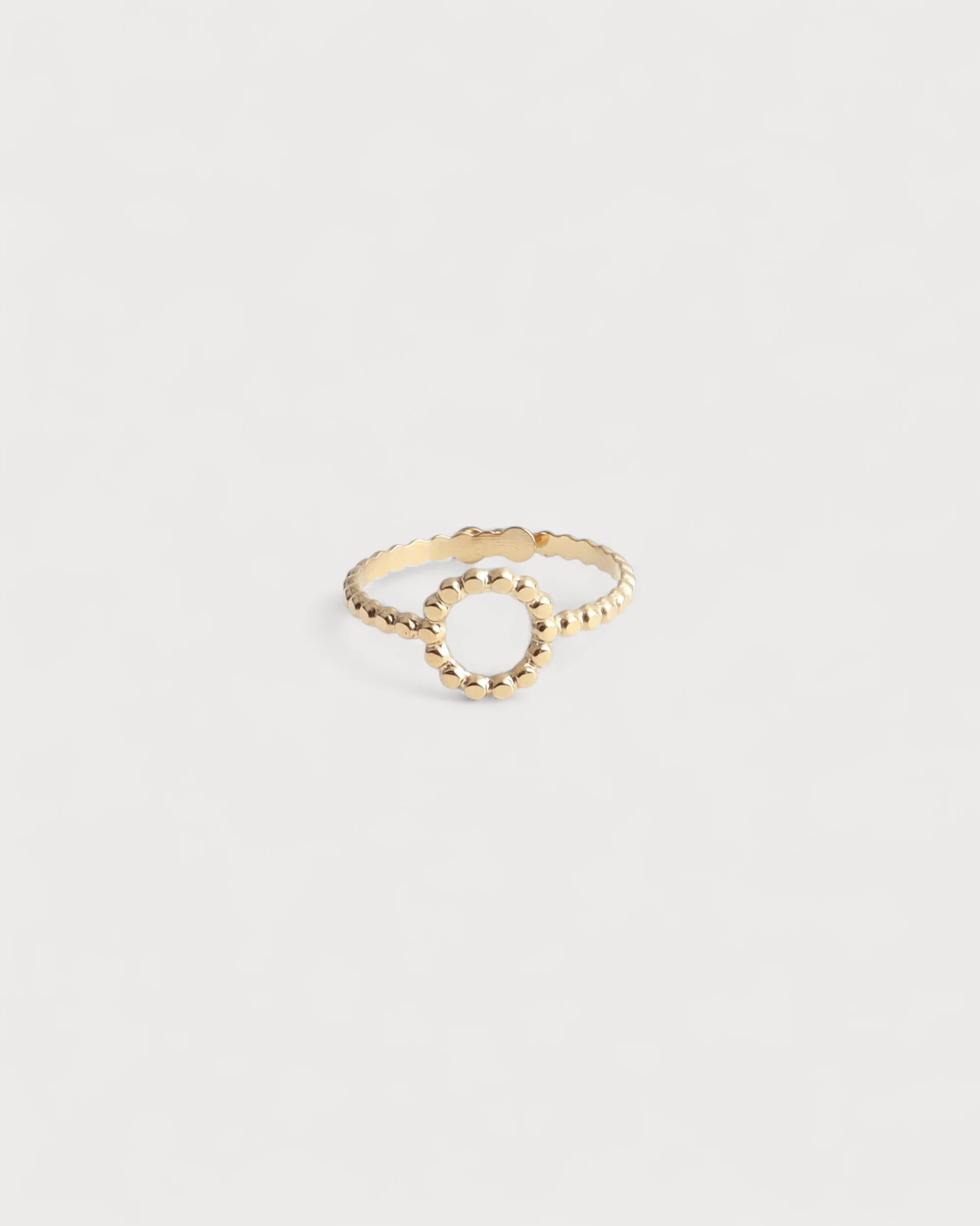 Dotted Circle - Bague - Acier inoxydable - Ajustable