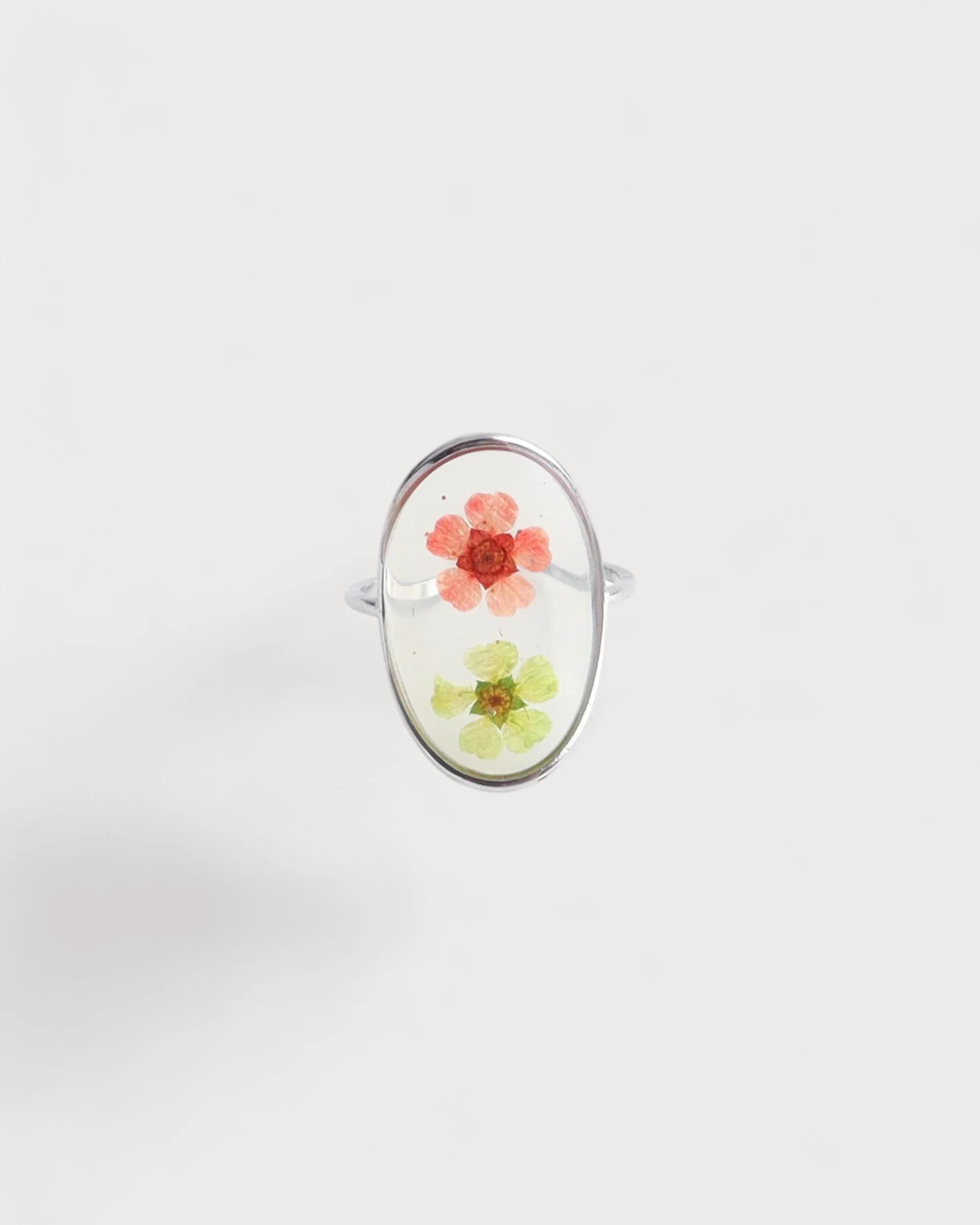 Fleurs séchées - Bague - Acier inoxydable - Ajustable - Image 3
