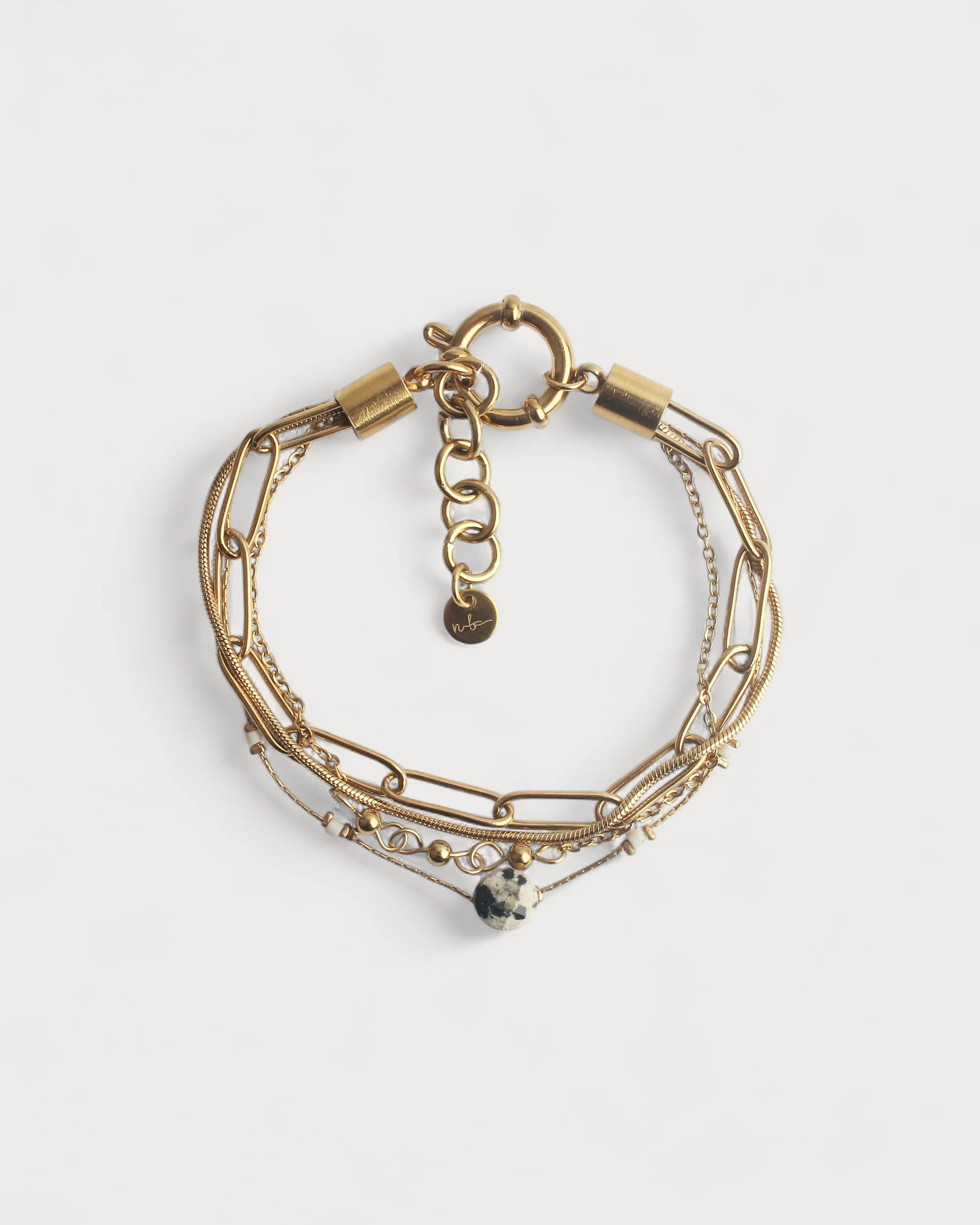 Eloise - Bracelet - Pierre naturelle - 4 couches - Acier inoxydable - Image 10