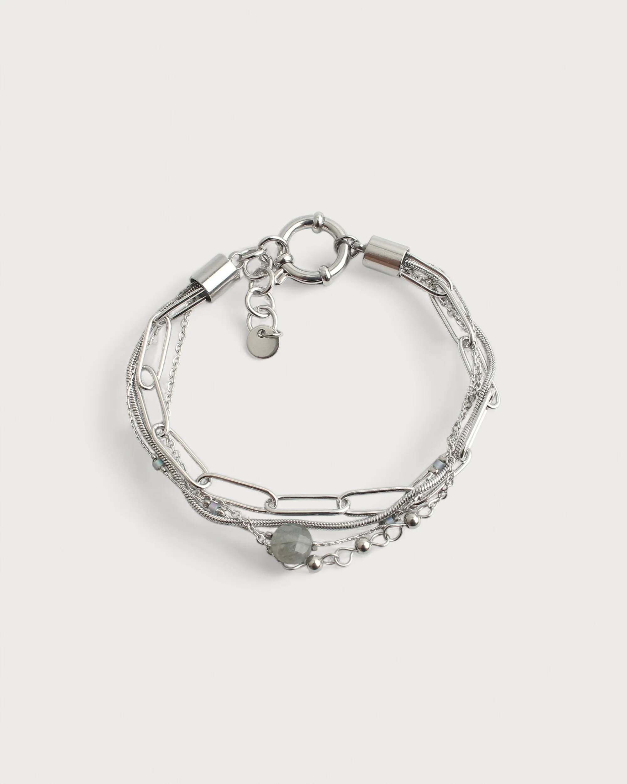 Eloise - Bracelet - Pierre naturelle - 4 couches - Acier inoxydable - Image 5