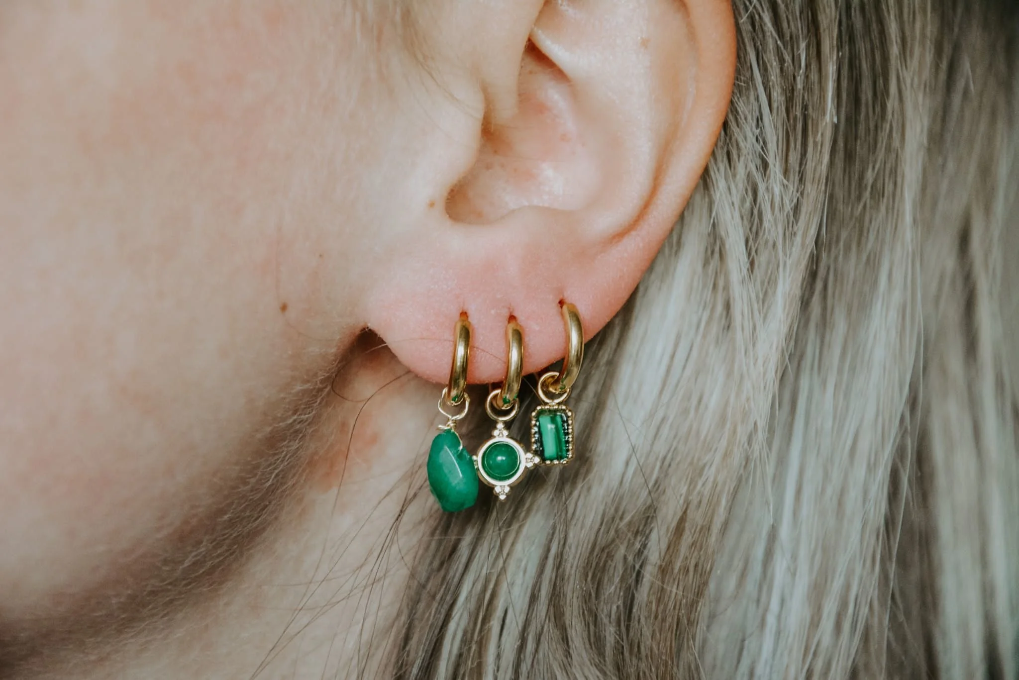 Estelle - Boucles d'oreilles - Pierre naturelle - Acier inoxydable - Image 4