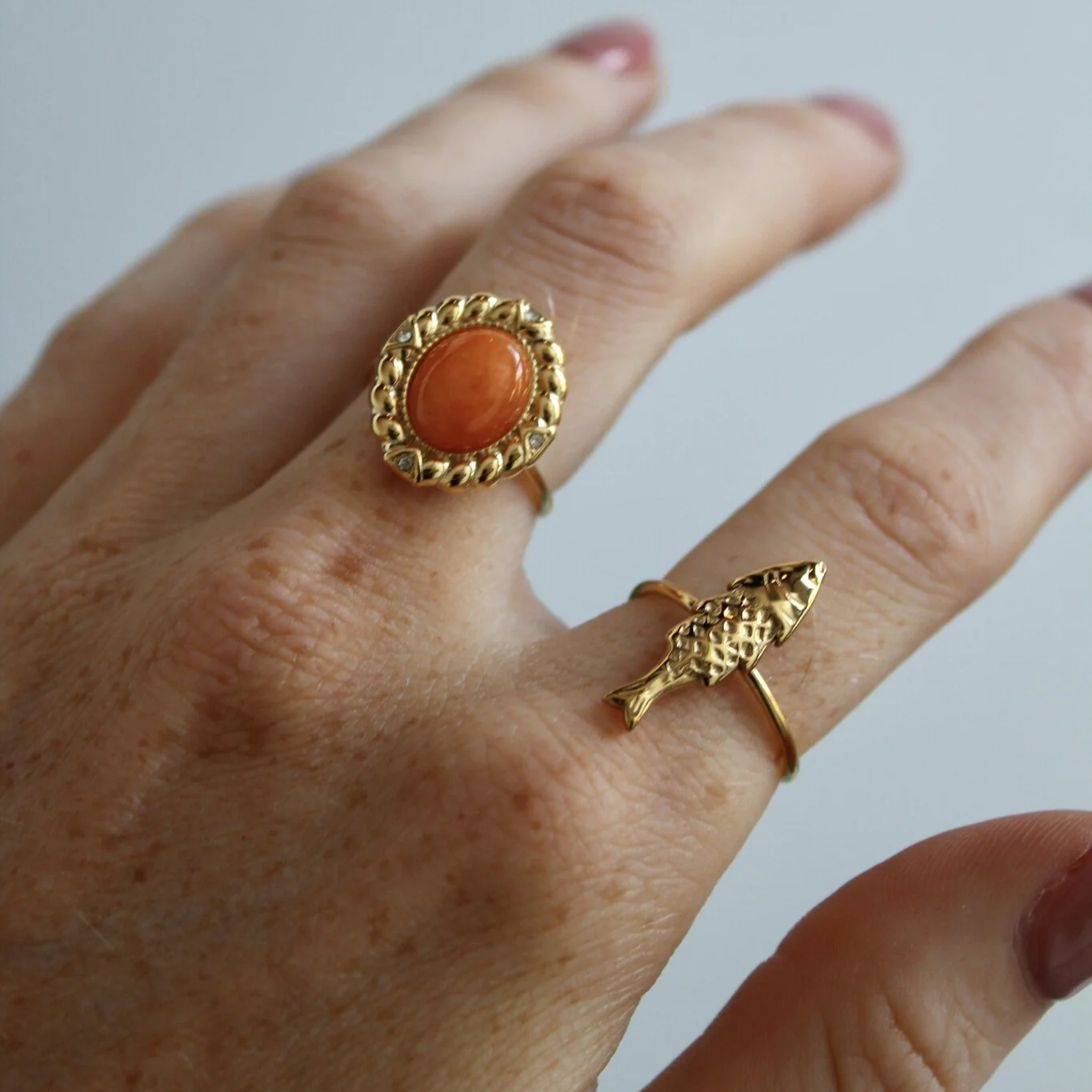 Fish - Bague - Acier inoxydable - Ajustable - Image 3