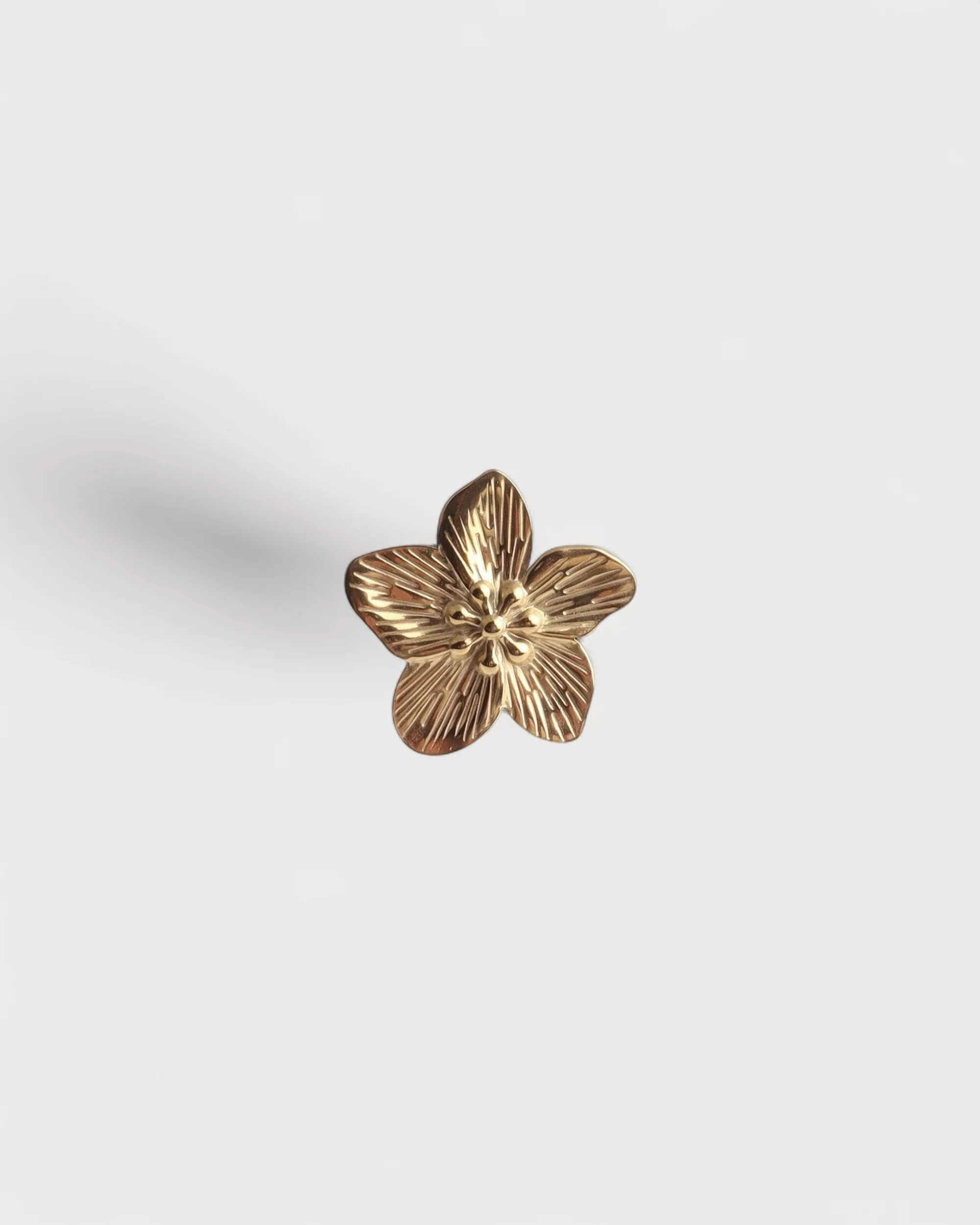 Fleur - Bague - Réglable - Acier inoxydable