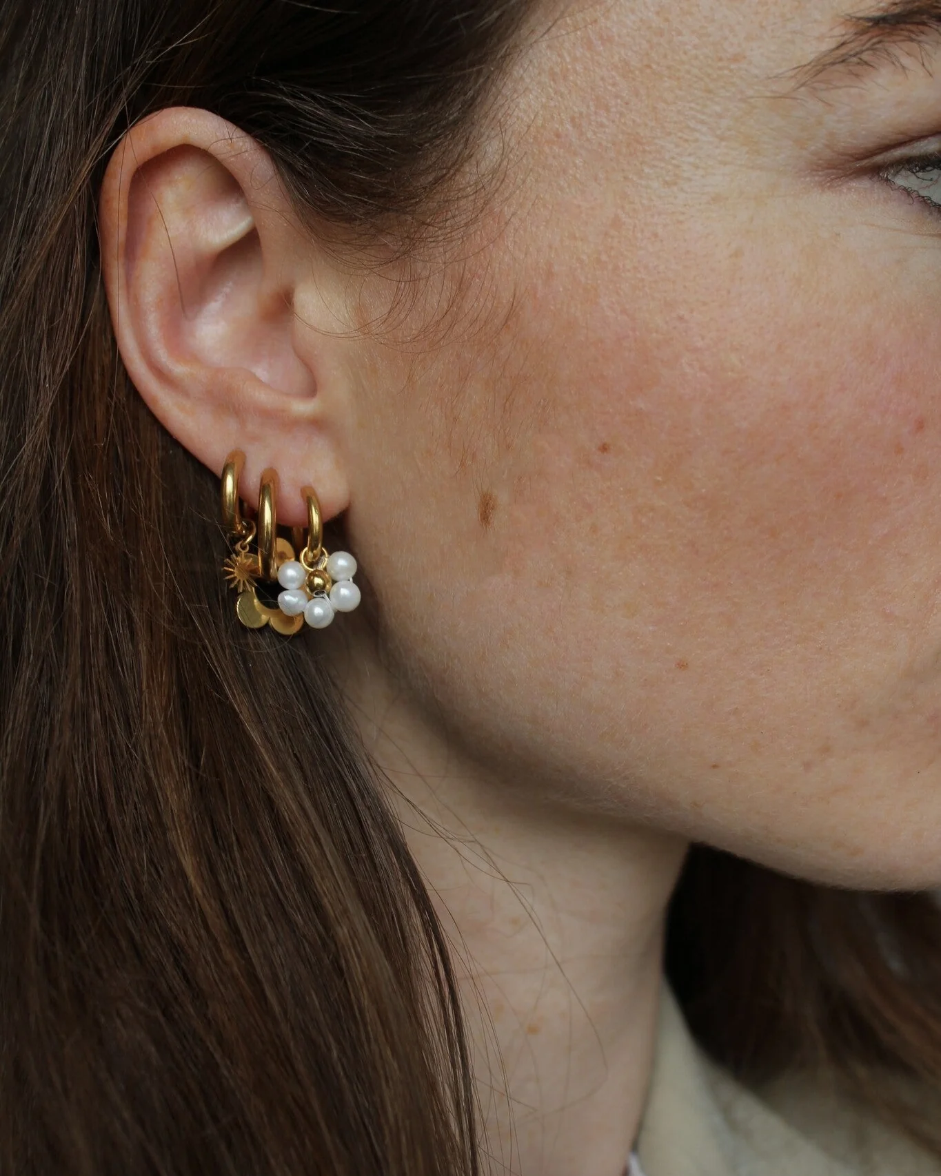 Fleurine - Boucles d'oreilles - Acier inoxydable - Image 2