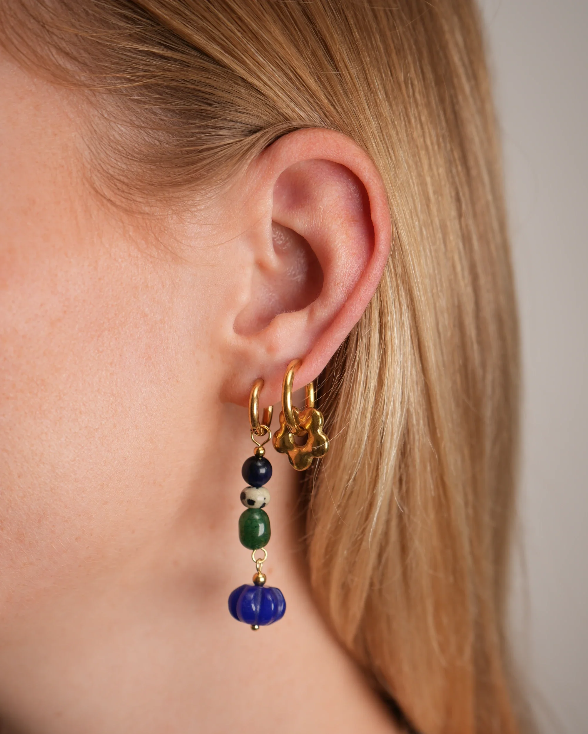 Flower - Boucles d'oreilles - Clip - Acier inoxydable - Image 4