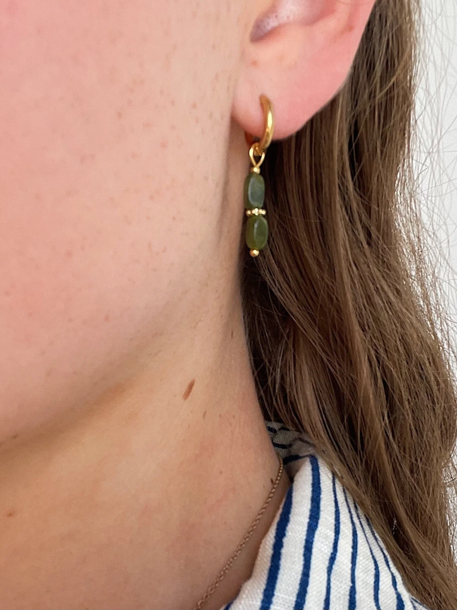 Freya - Boucles d'oreilles - Pierre naturelle - Acier inoxydable - Image 2