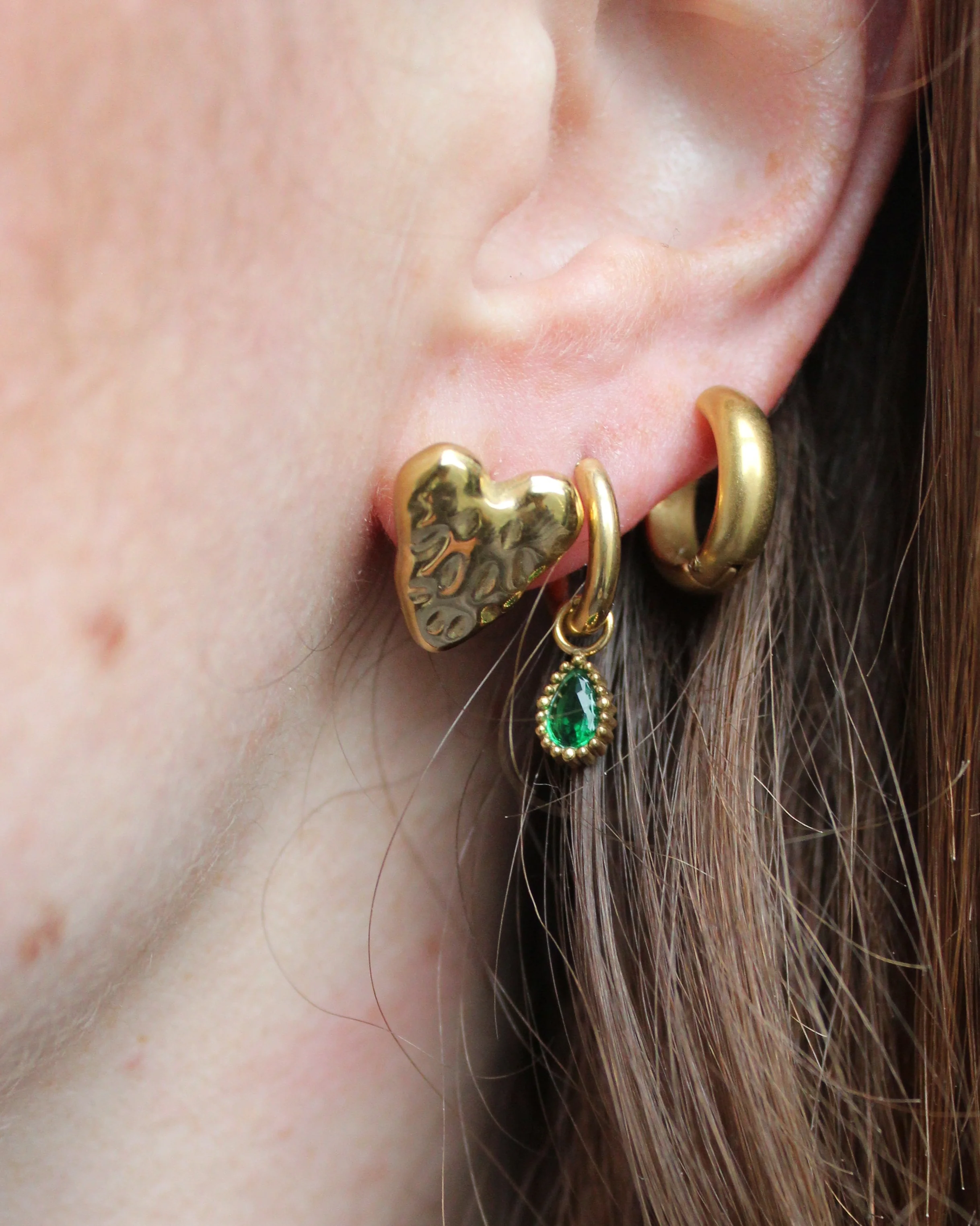 Hearts - Boucles d'oreilles - Boucles d'oreilles - Acier inoxydable - Image 2