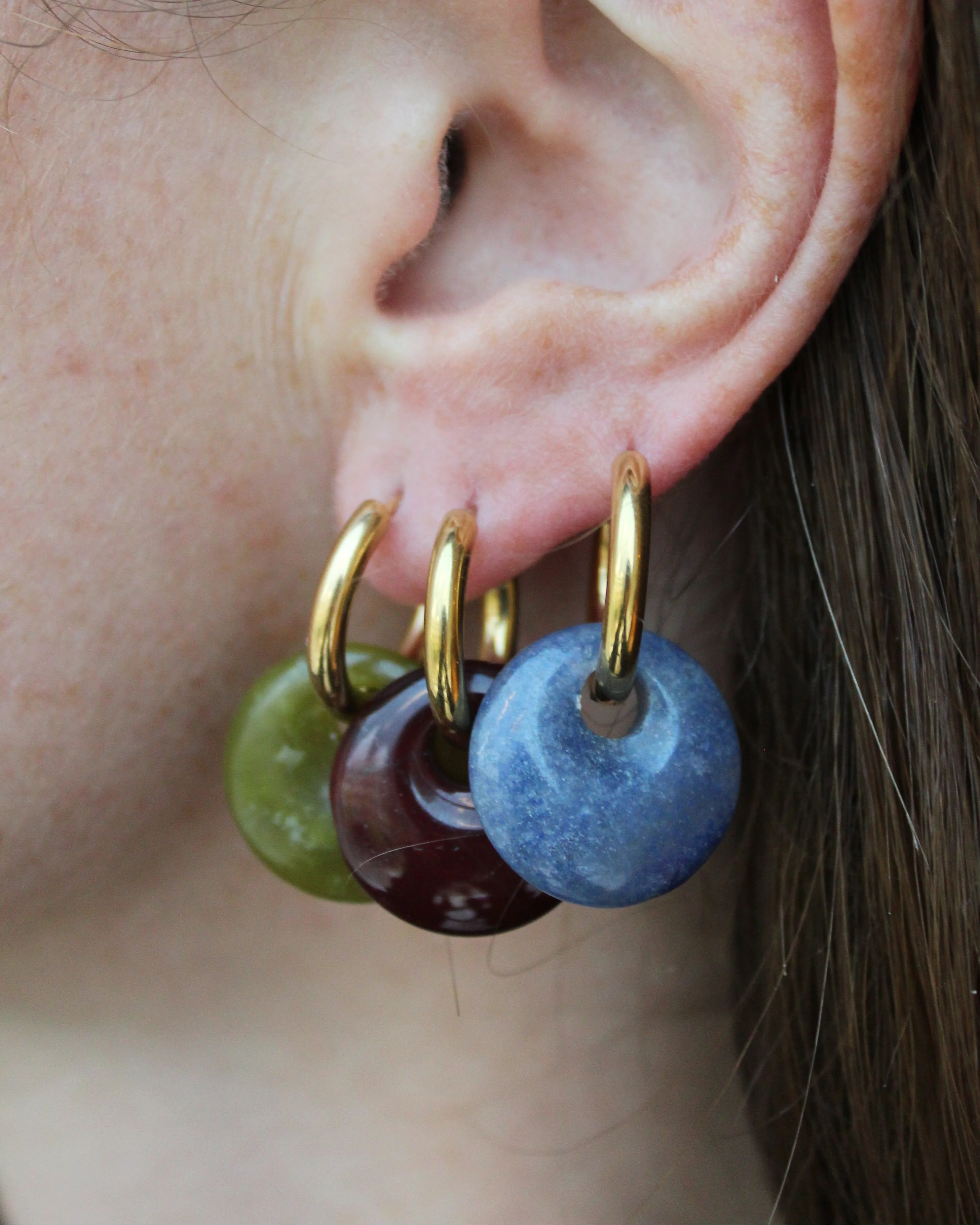 Isadora - Boucles d'oreilles - Pierre naturelle - Acier inoxydable - Image 2