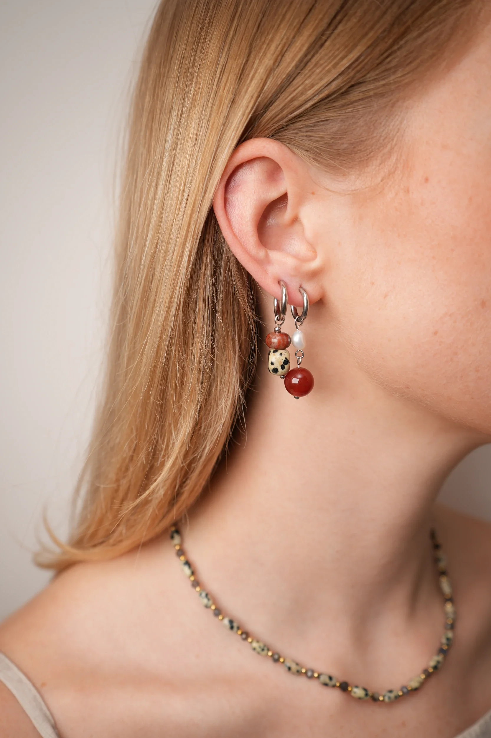 Isalune - Boucles d'oreilles - Clip - Acier inoxydable - Image 4