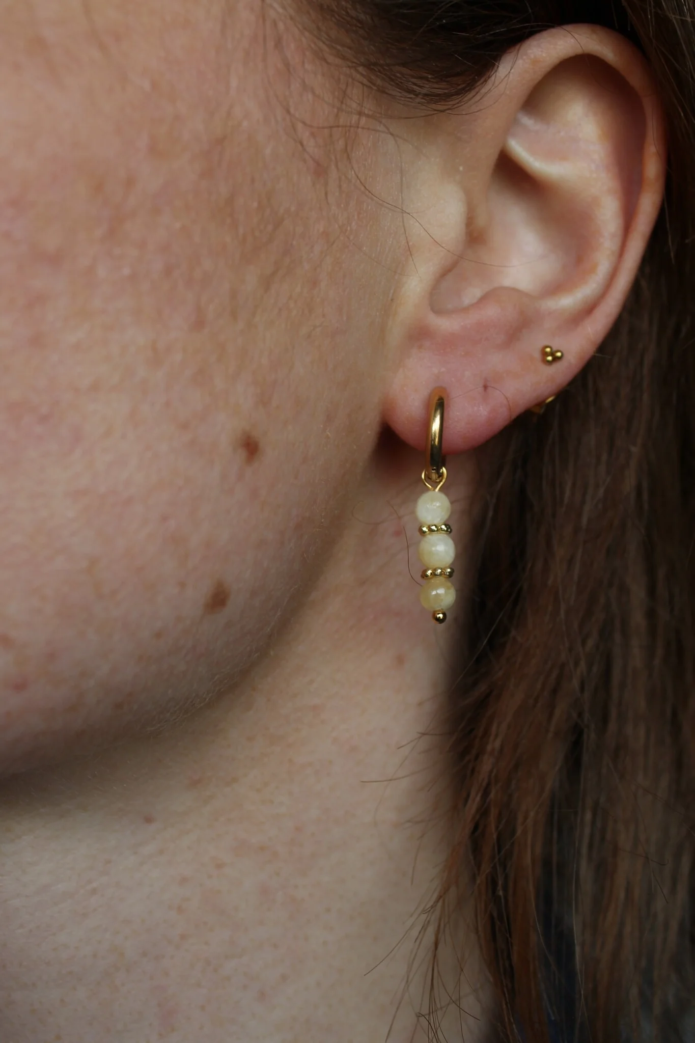 Jada - Boucles d'oreilles - Pierre naturelle - Acier inoxydable - Image 2