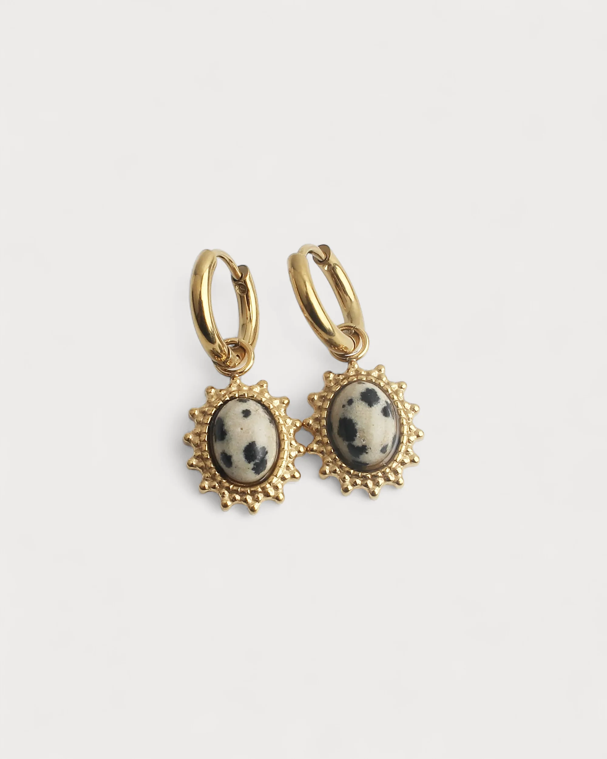 Jolie - Boucles d'oreilles - Pierre naturelle - Acier inoxydable