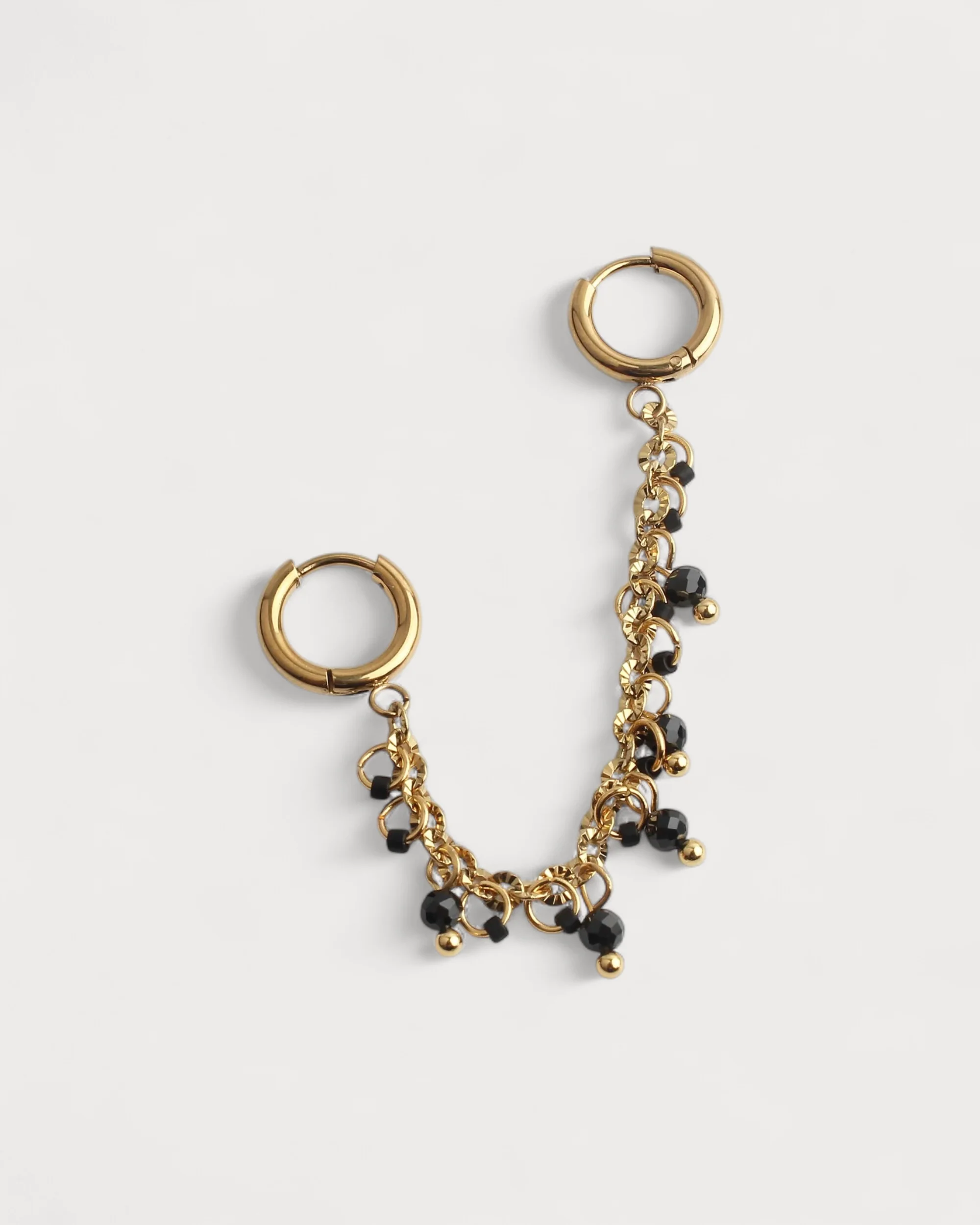 Kari - Boucle d'oreille double - Acier inoxydable