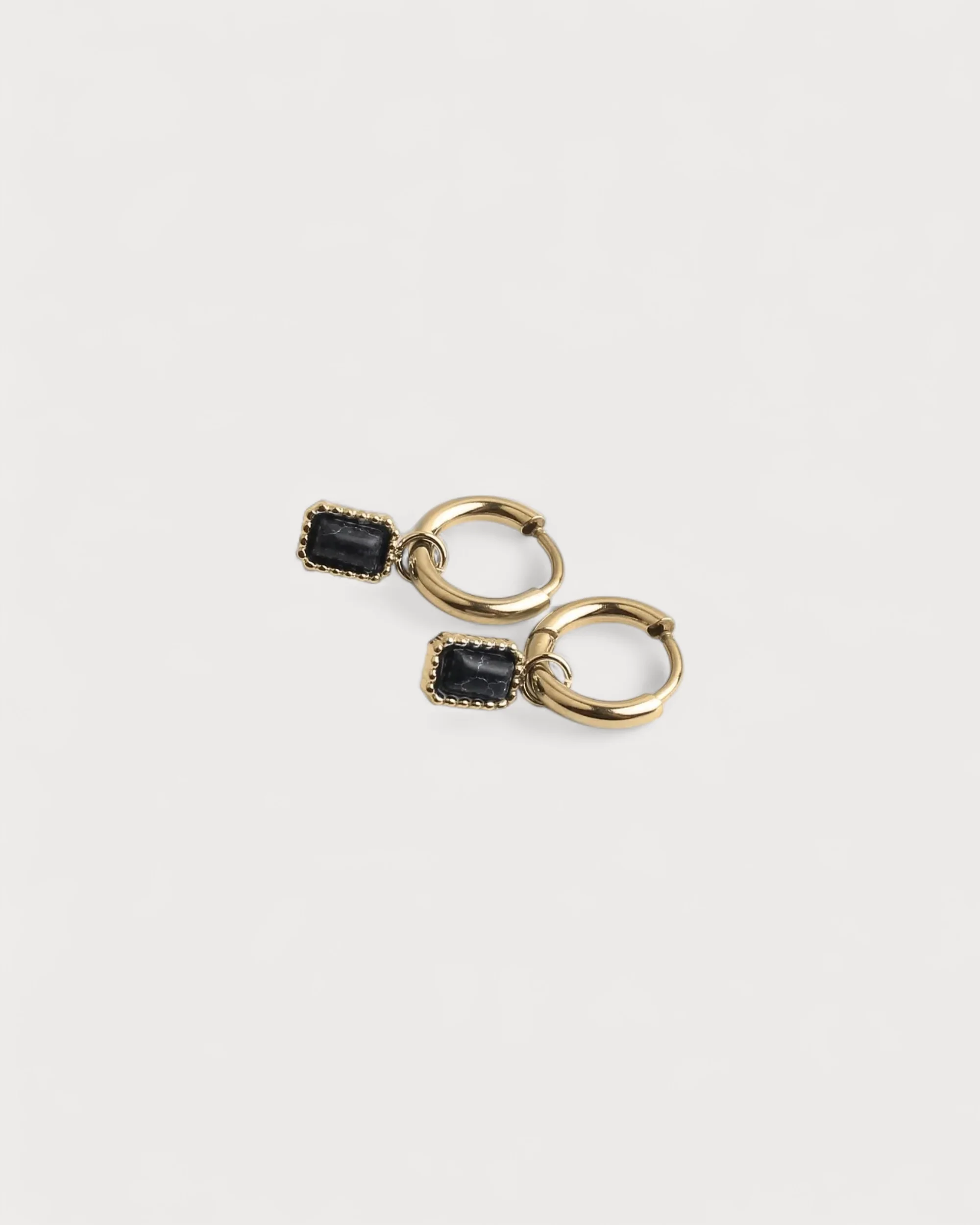 Karma - Boucles d'oreilles - Pierre naturelle - Acier inoxydable