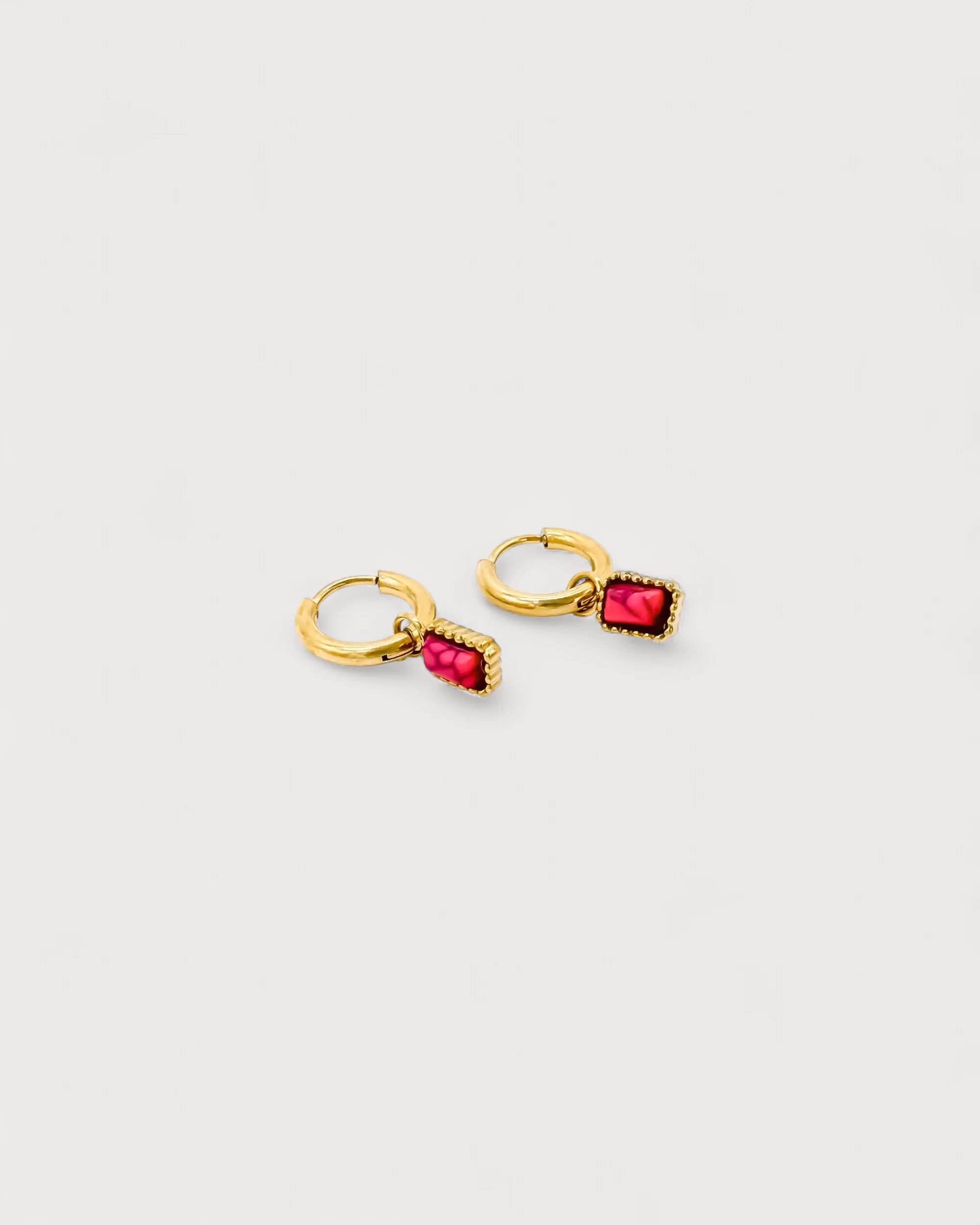 Karma - Boucles d'oreilles - Pierre naturelle - Acier inoxydable - Image 3