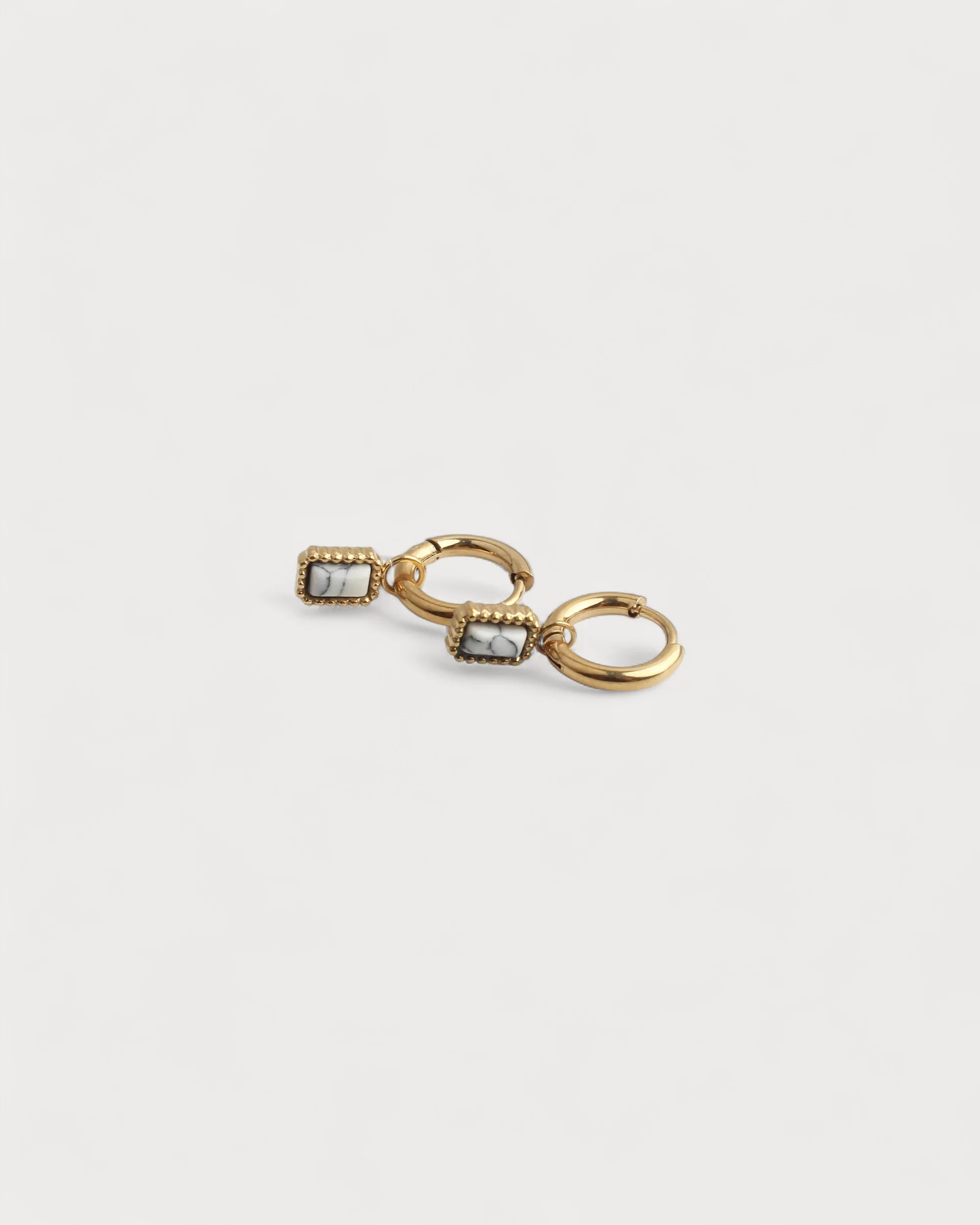 Karma - Boucles d'oreilles - Pierre naturelle - Acier inoxydable - Image 5
