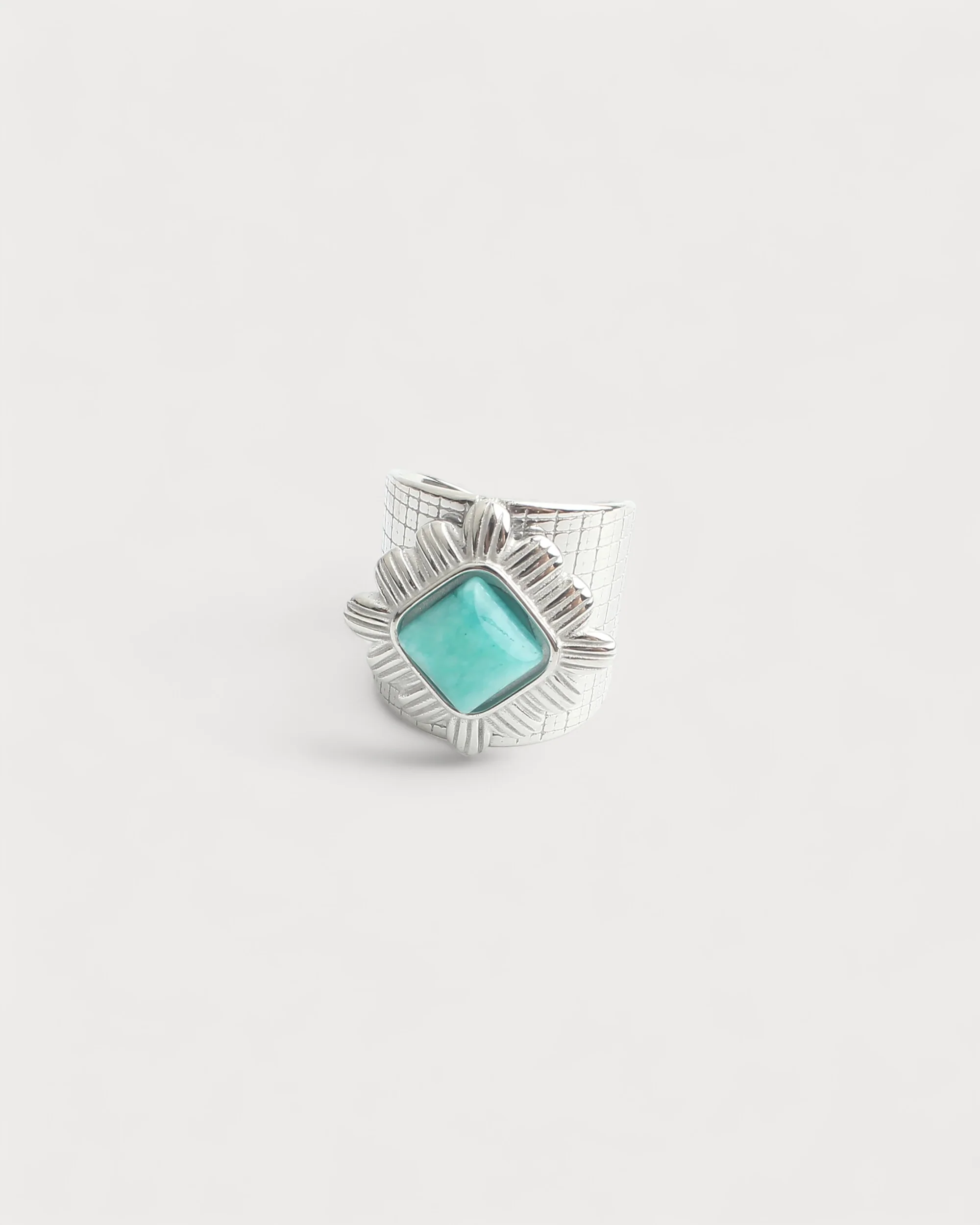 Kayla - Bague - Acier inoxydable - Pierre naturelle - Ajustable - Image 4