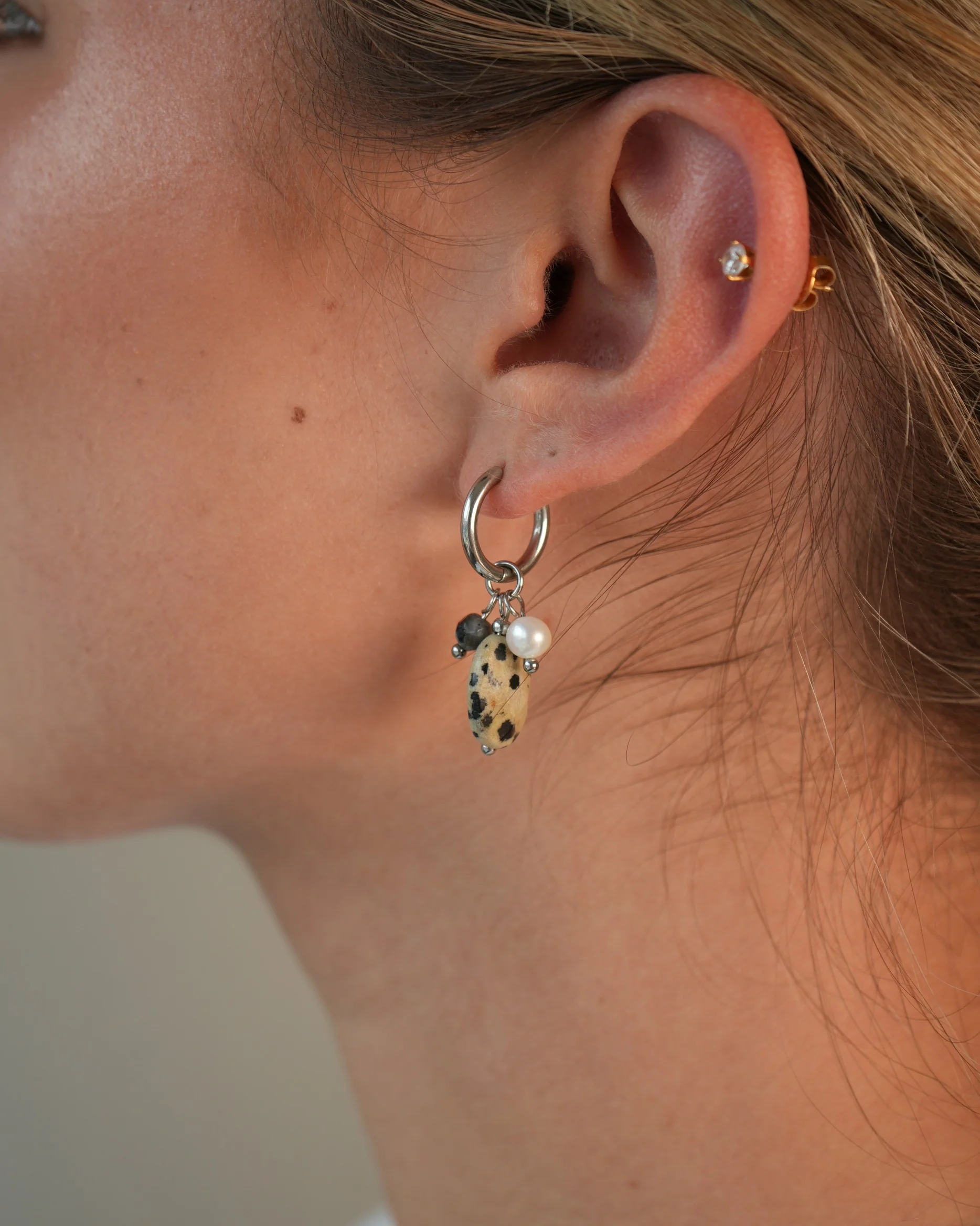 Kiki - Boucles d'oreilles - Pierre naturelle - Acier inoxydable - Image 4