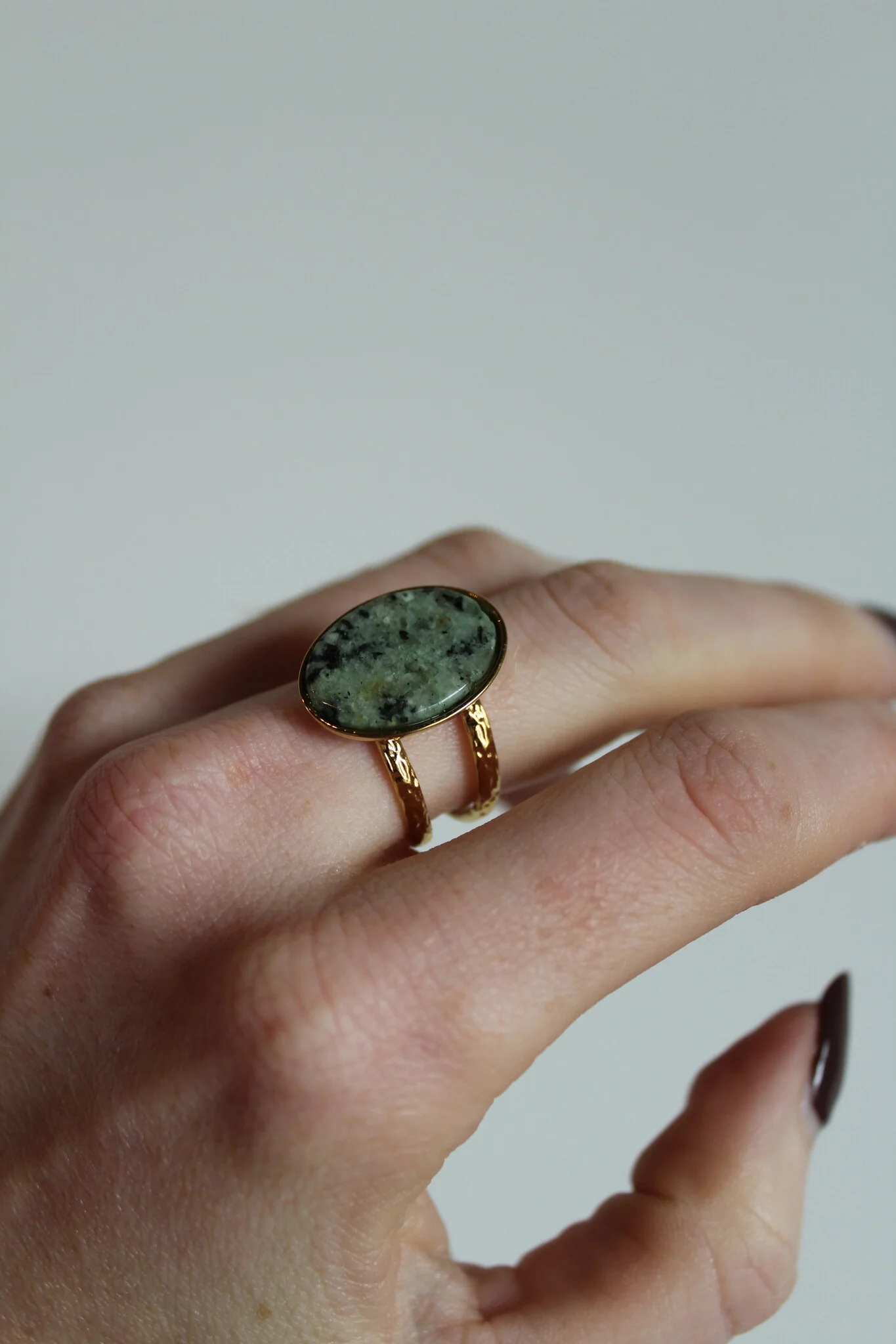 Layla - Bague - Acier inoxydable - Ajustable - Pierre naturelle - Image 15
