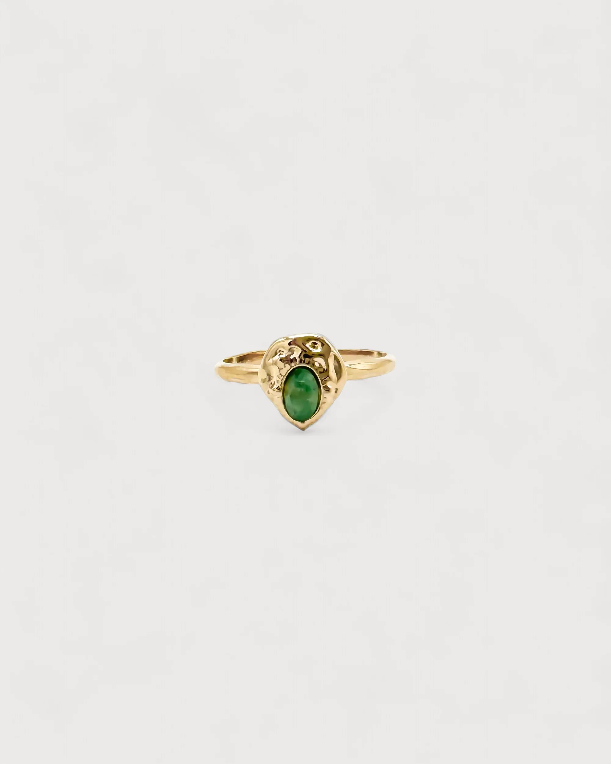 Liria - Bague - Pierre naturelle - Acier inoxydable - Ajustable