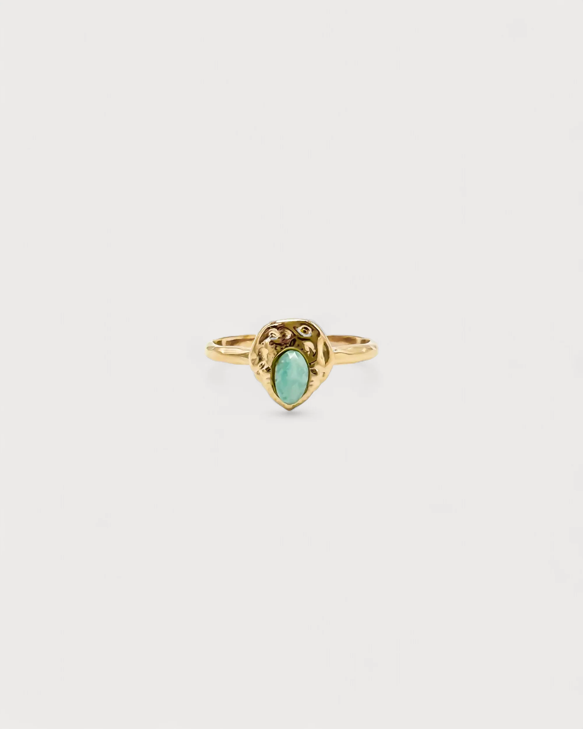 Liria - Bague - Pierre naturelle - Acier inoxydable - Ajustable - Image 5