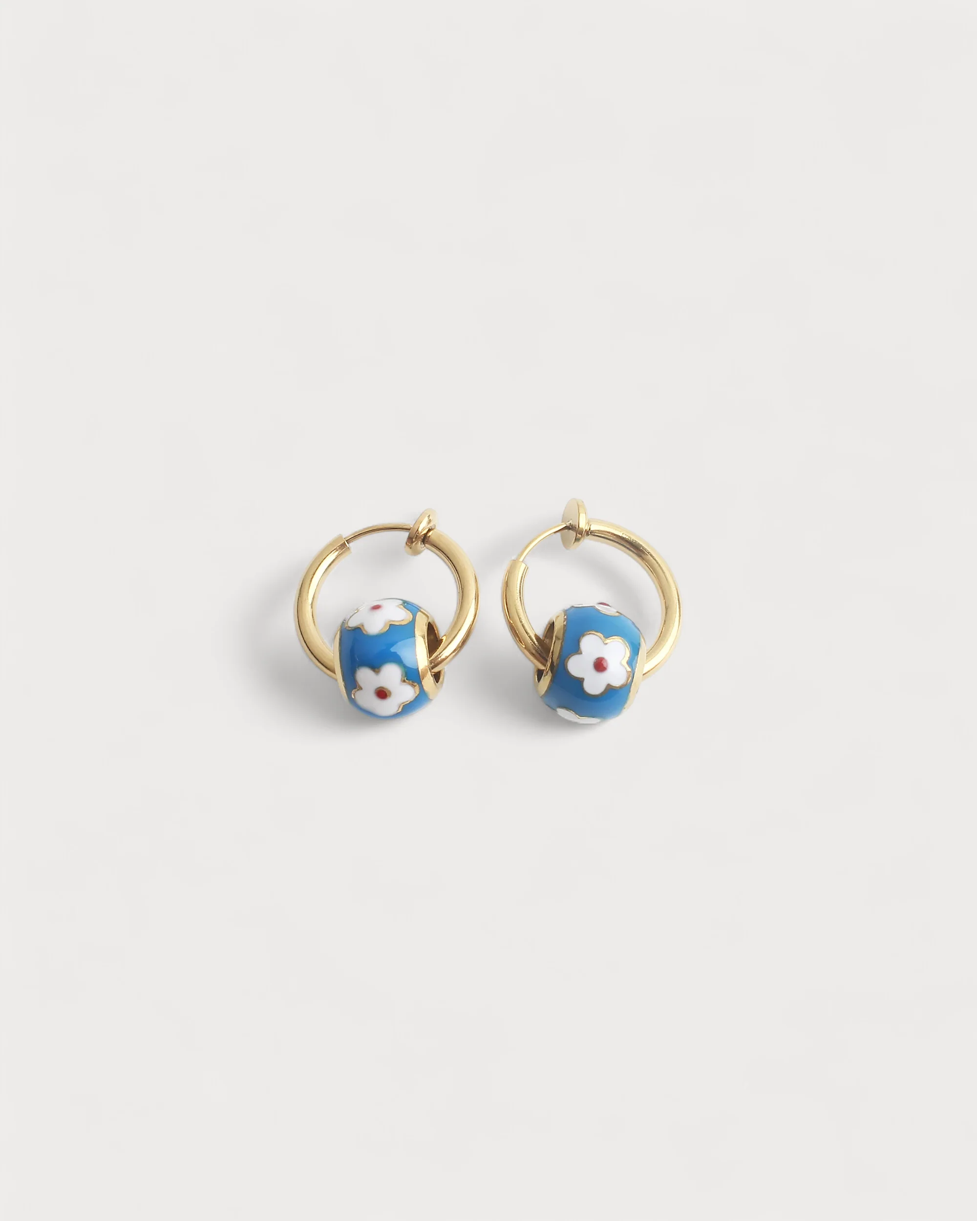 Petite fleur - Boucles d'oreilles - Clips - Acier inoxydable