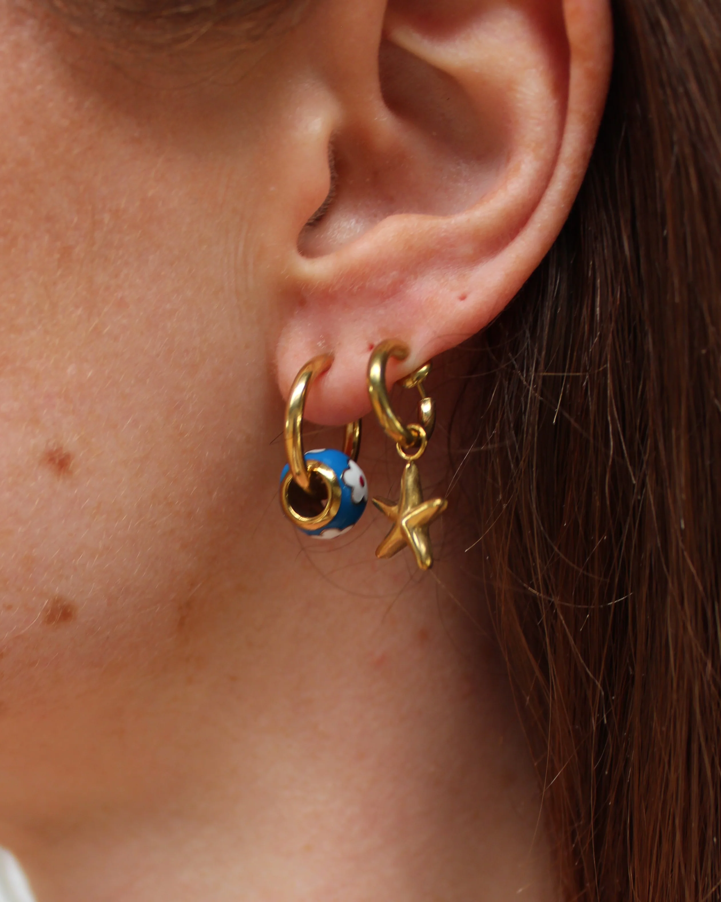 Petite fleur - Boucles d'oreilles - Clips - Acier inoxydable - Image 2