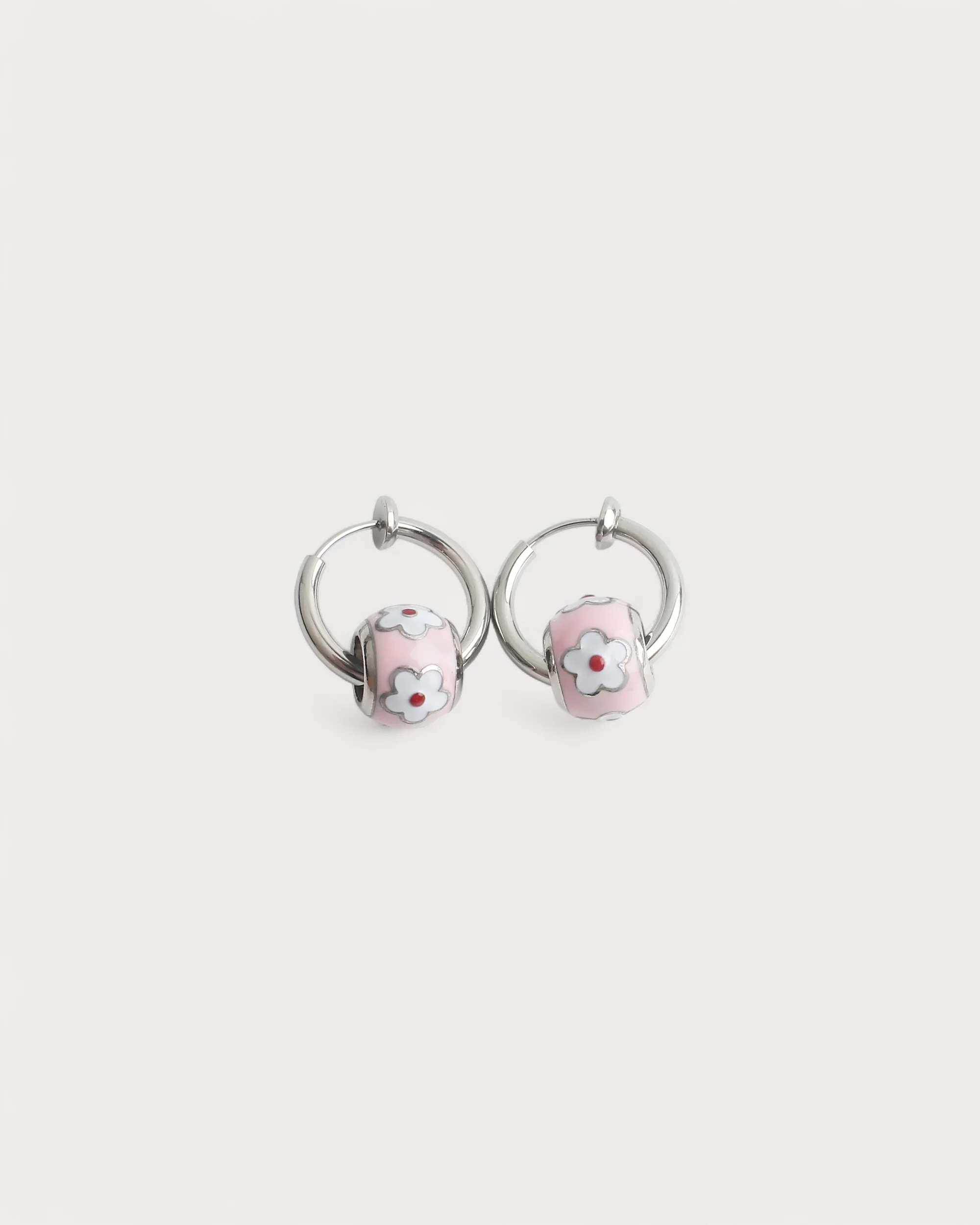 Petite fleur - Boucles d'oreilles - Clips - Acier inoxydable - Image 4