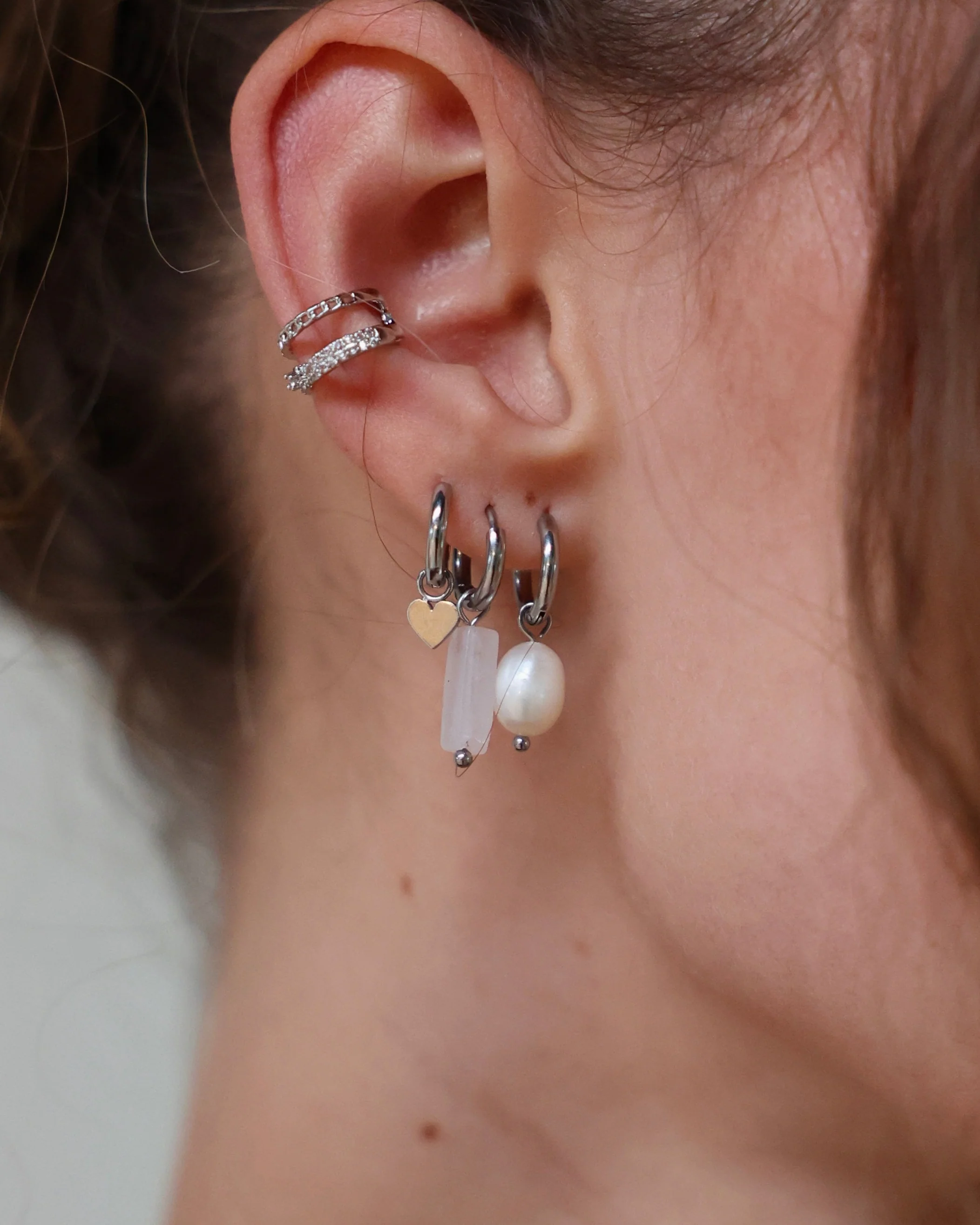 Dora - Boucles d'oreilles - Pierre naturelle - Acier inoxydable - Image 9