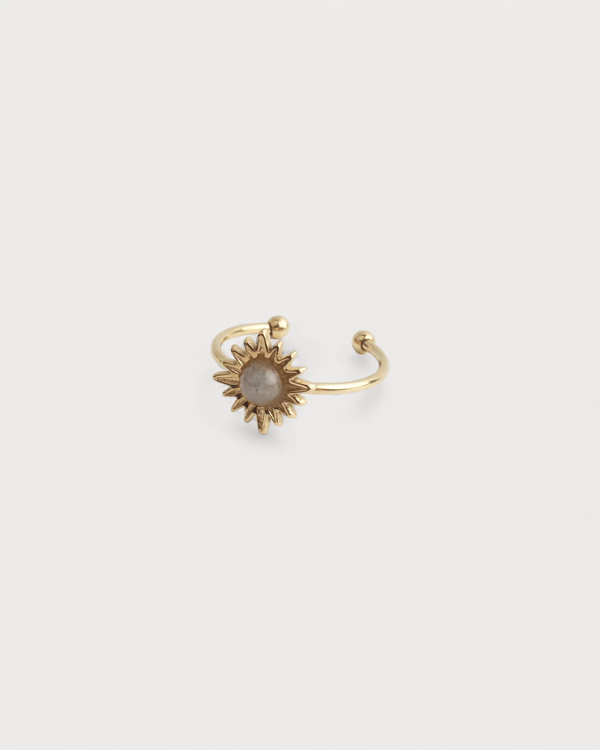 Louelle - Bague - Pierre naturelle - Acier inoxydable - Ajustable