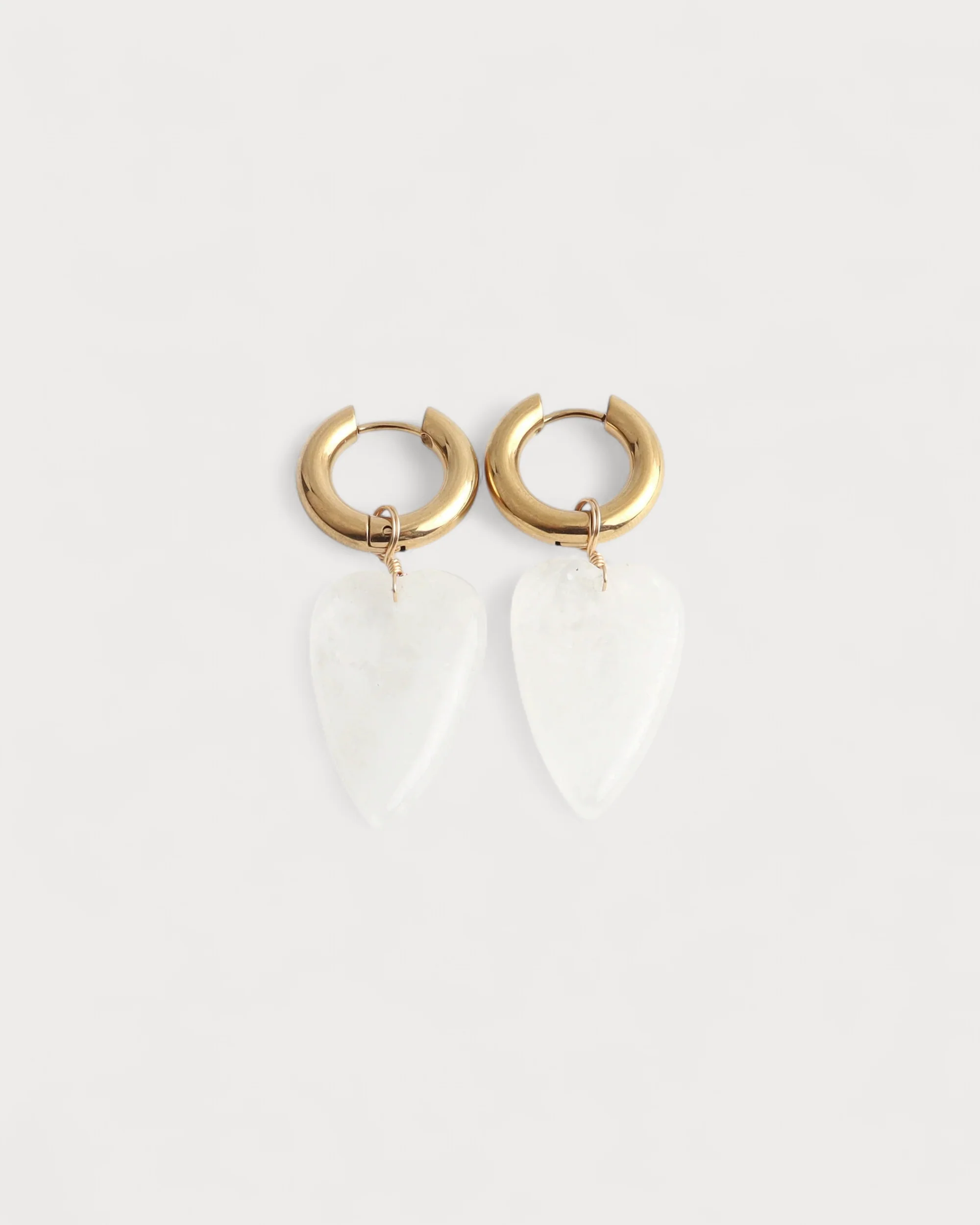 Louna - Boucles d'oreilles - Pierre naturelle - Acier inoxydable