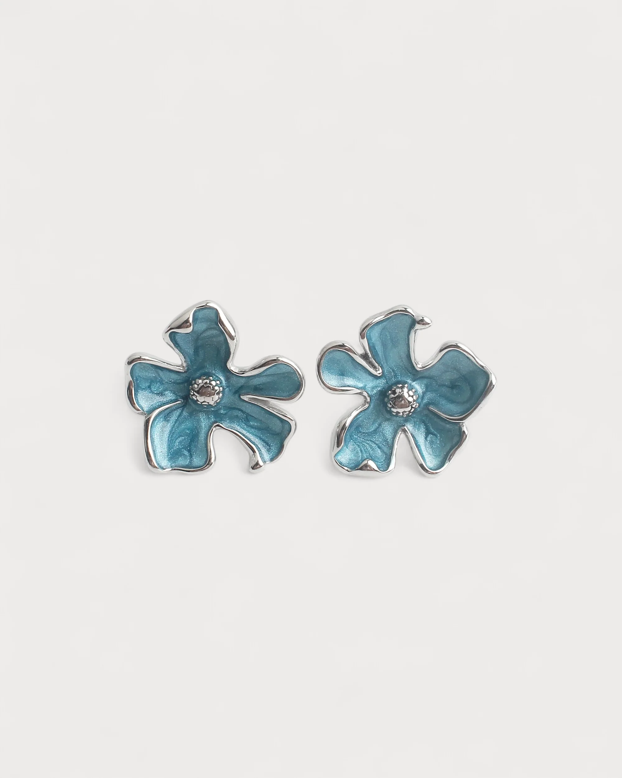 Fleur d'amour - Clous d'oreilles - Boucles d'oreilles - Acier inoxydable - Image 3