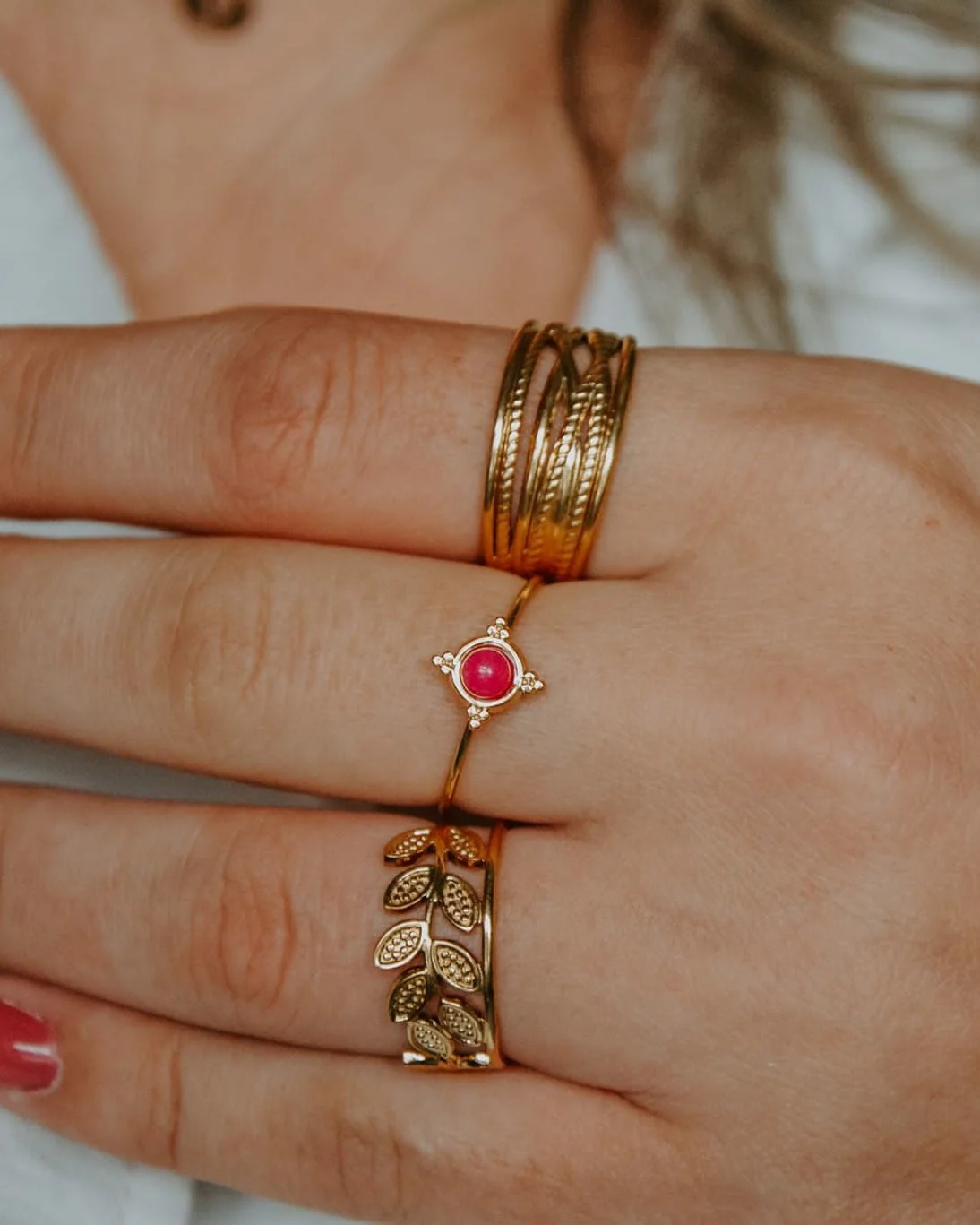 Maelynn - Bague - Acier inoxydable - Ajustable - Image 2