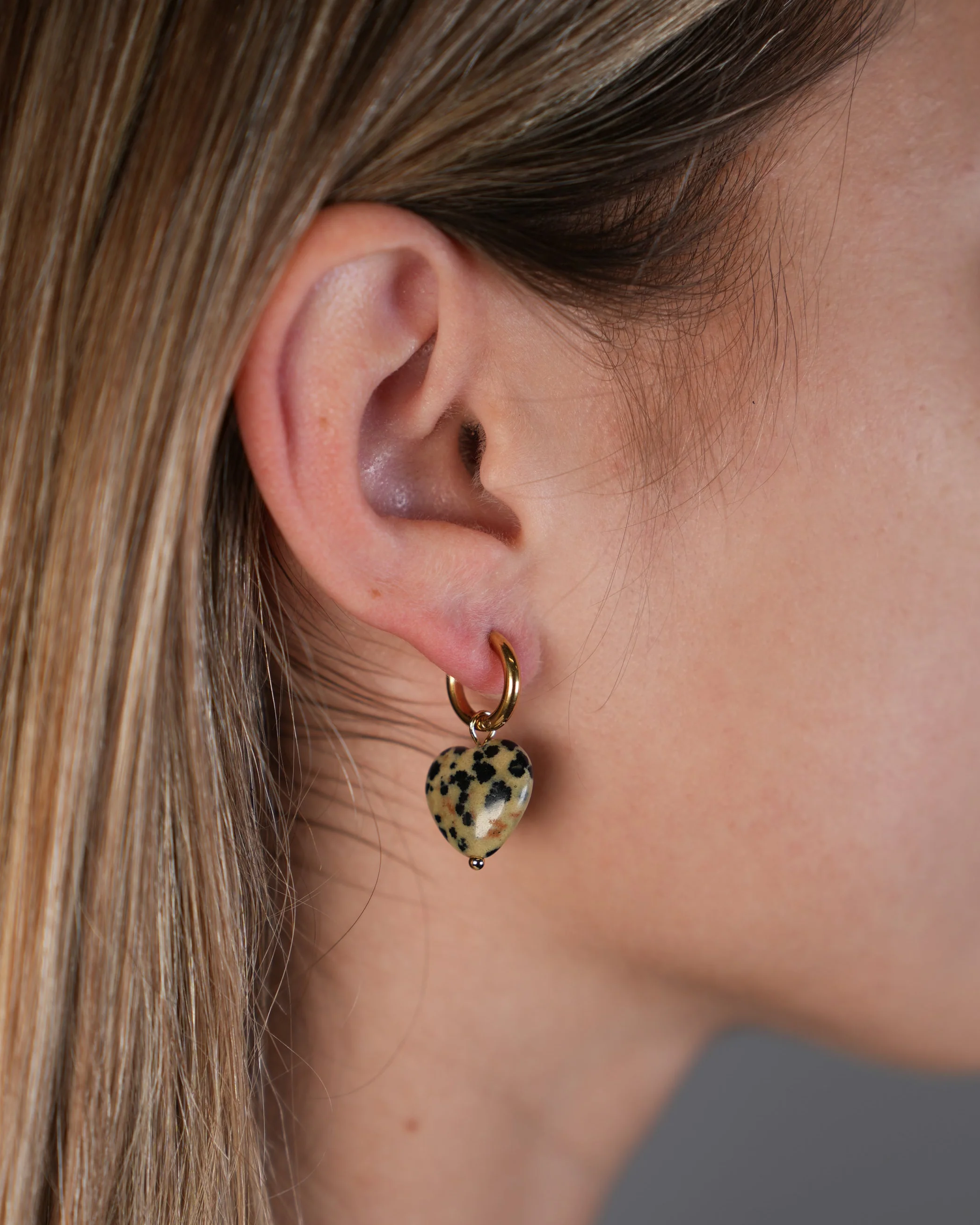 Marije - Boucles d'oreilles - Pierre naturelle - Acier inoxydable - Image 2